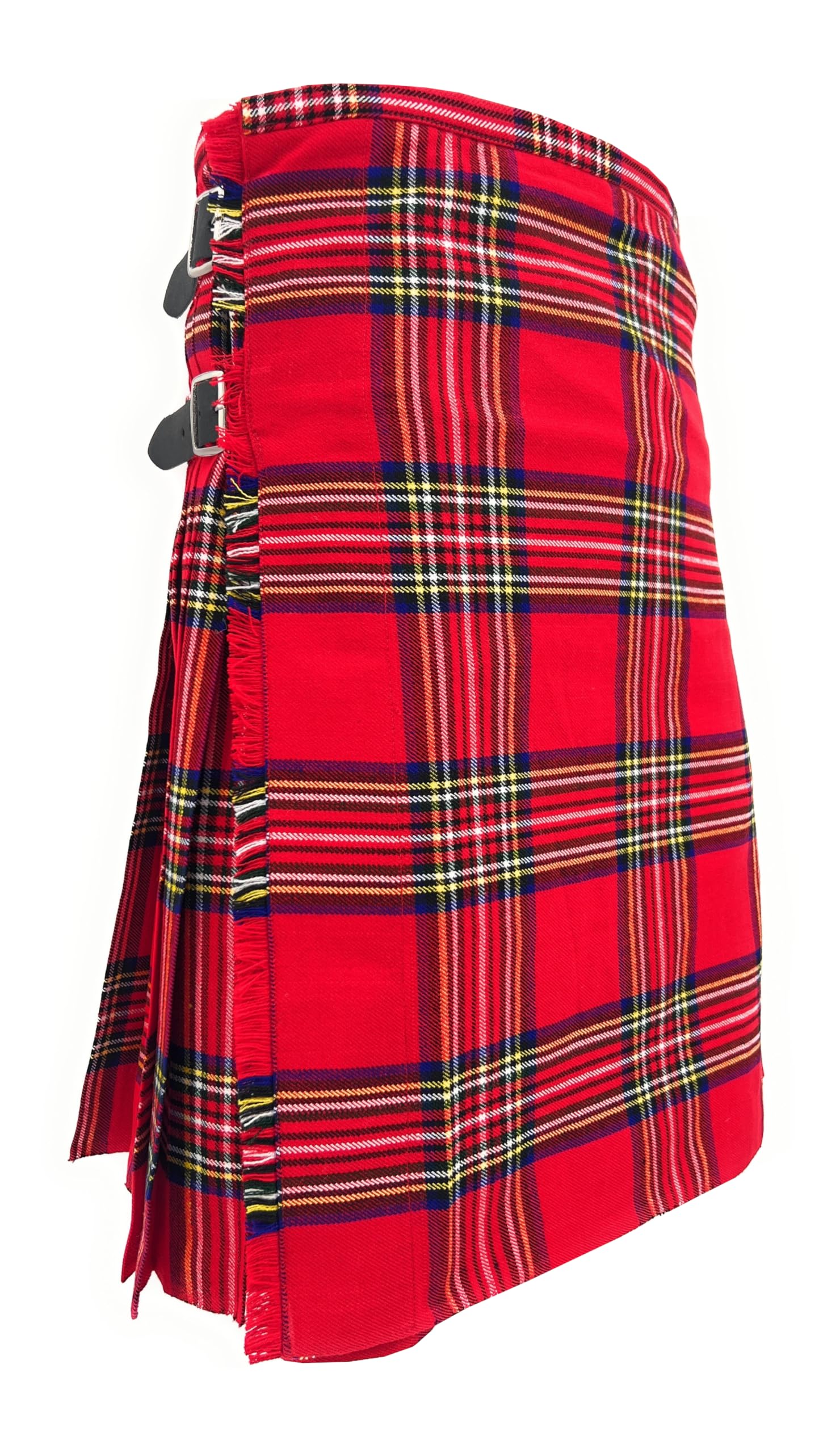 Tartan Tweeds Men's 8 Yard Wool Blend Kilt, 12oz Weight, Extra Deep Pleats, Standard Fit (UK, Waist, 32, Regular, Regular, Royal Stewart) โ image 1