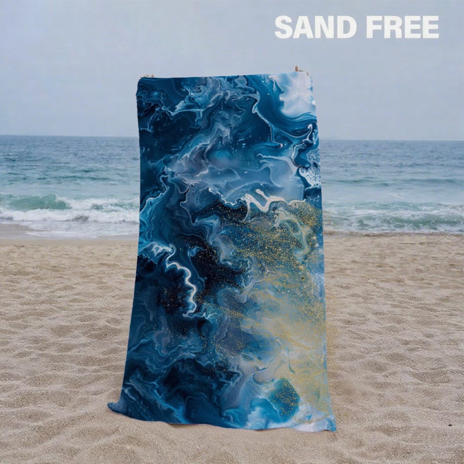 Telo Mare Grande 220x100 cm Asciugamano Palestra Asciugatura Rapida, Telo Mare Microfibra Anti-Sabbia, Morbido & Assorbente, Compatto & Leggero, per Viaggi, Piscina, Sport, Palestra, Campeggio Y2-175