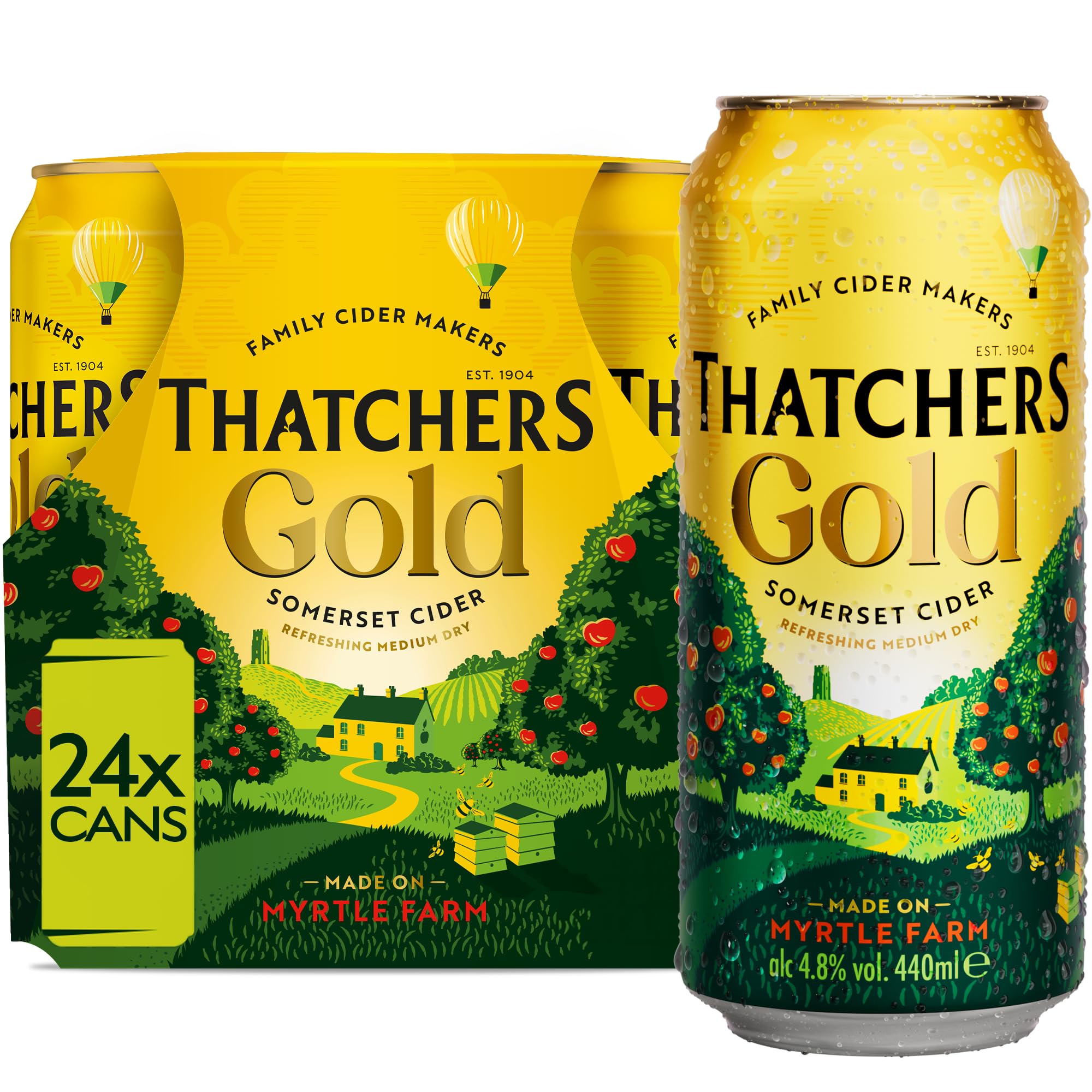 Thatchers Gold Apple Cider, 24 x 440ml Cans