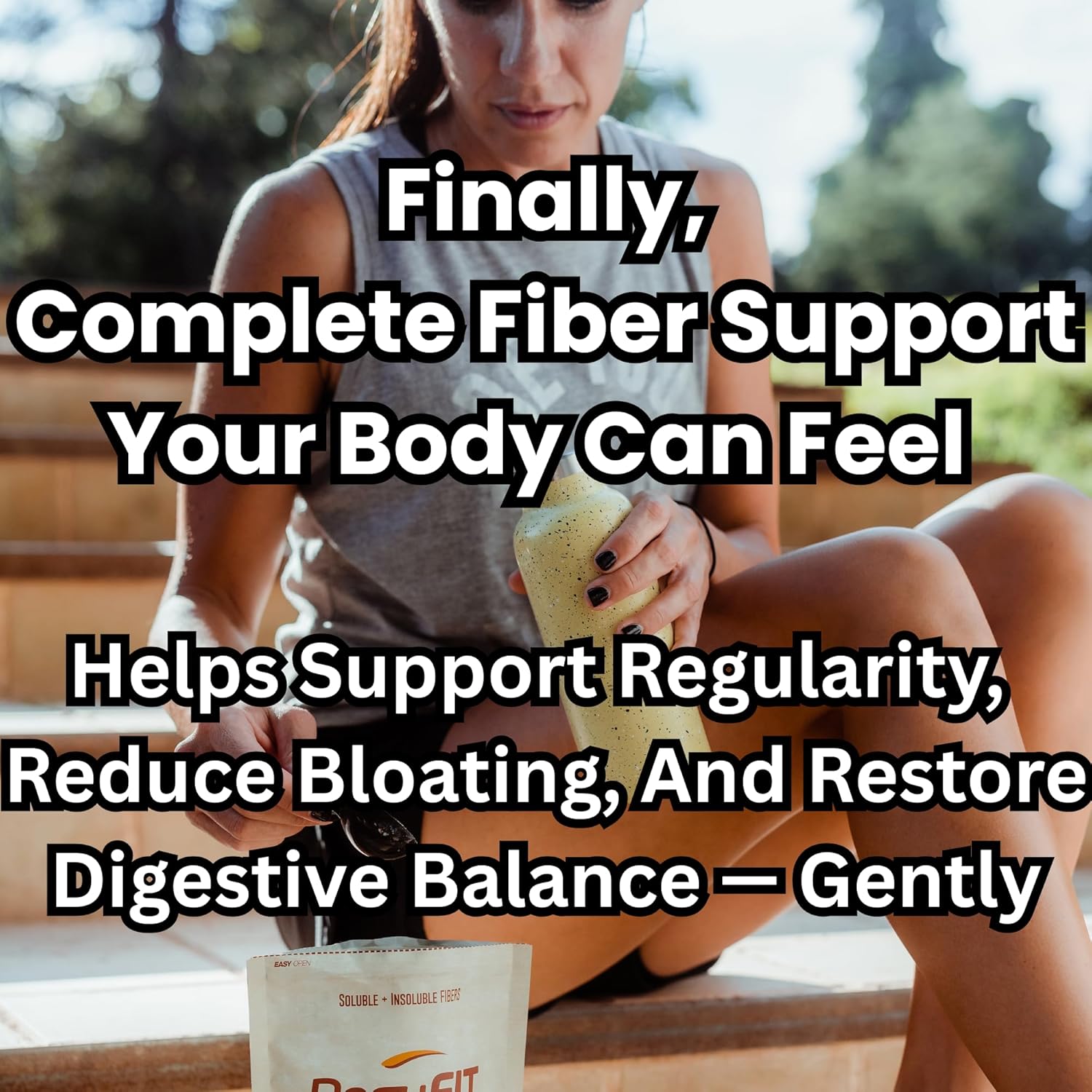Fiber Supplement Powder – Soluble and Insoluble Fiber with Flaxseed, Psyllium Husk, Oat Bran and Omega-3 for Digestive Health and Regularity, Natural Pineapple Flavor, 30 Servings