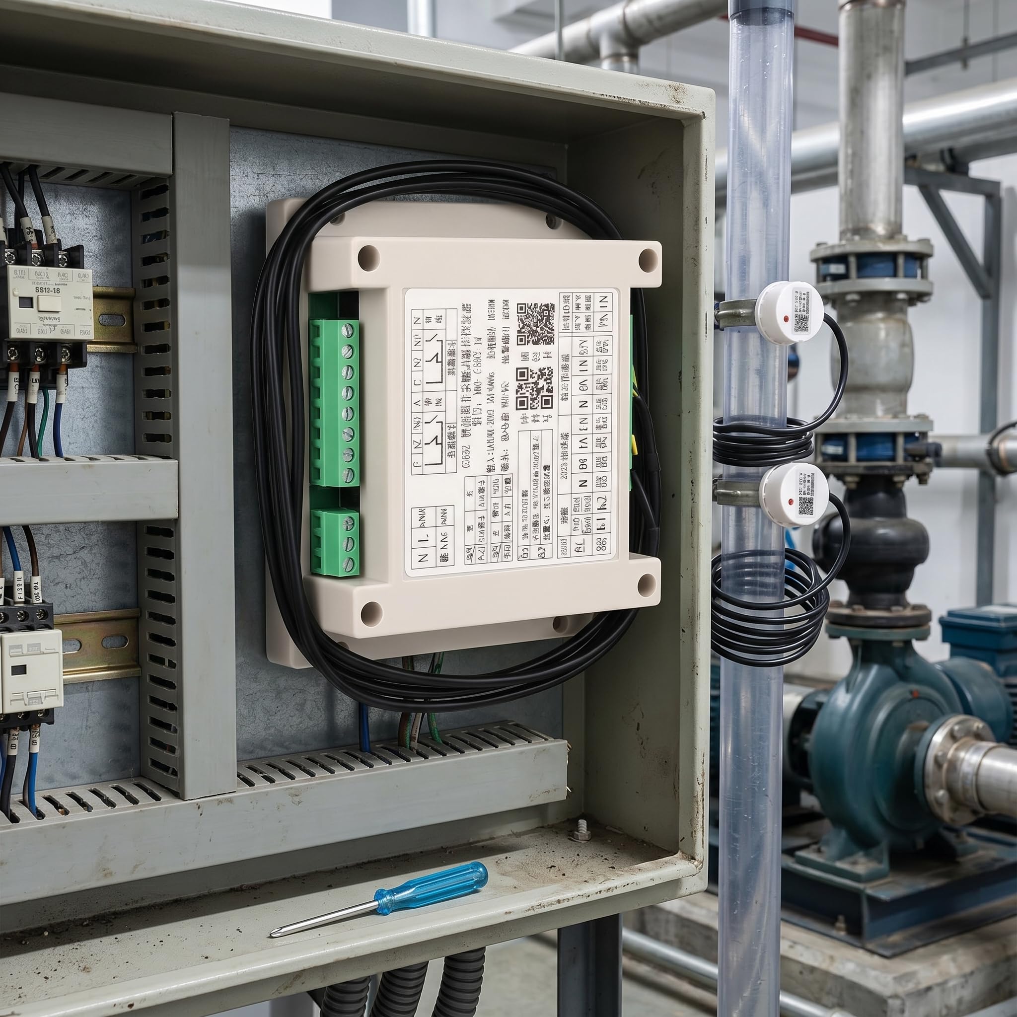 Controlador Automático de Nivel de Líquido sin Contacto Sensibilidad Ajustable 100-260V para Tanques de Agua Aceite Vaciado Eficiente Industrial Doméstico