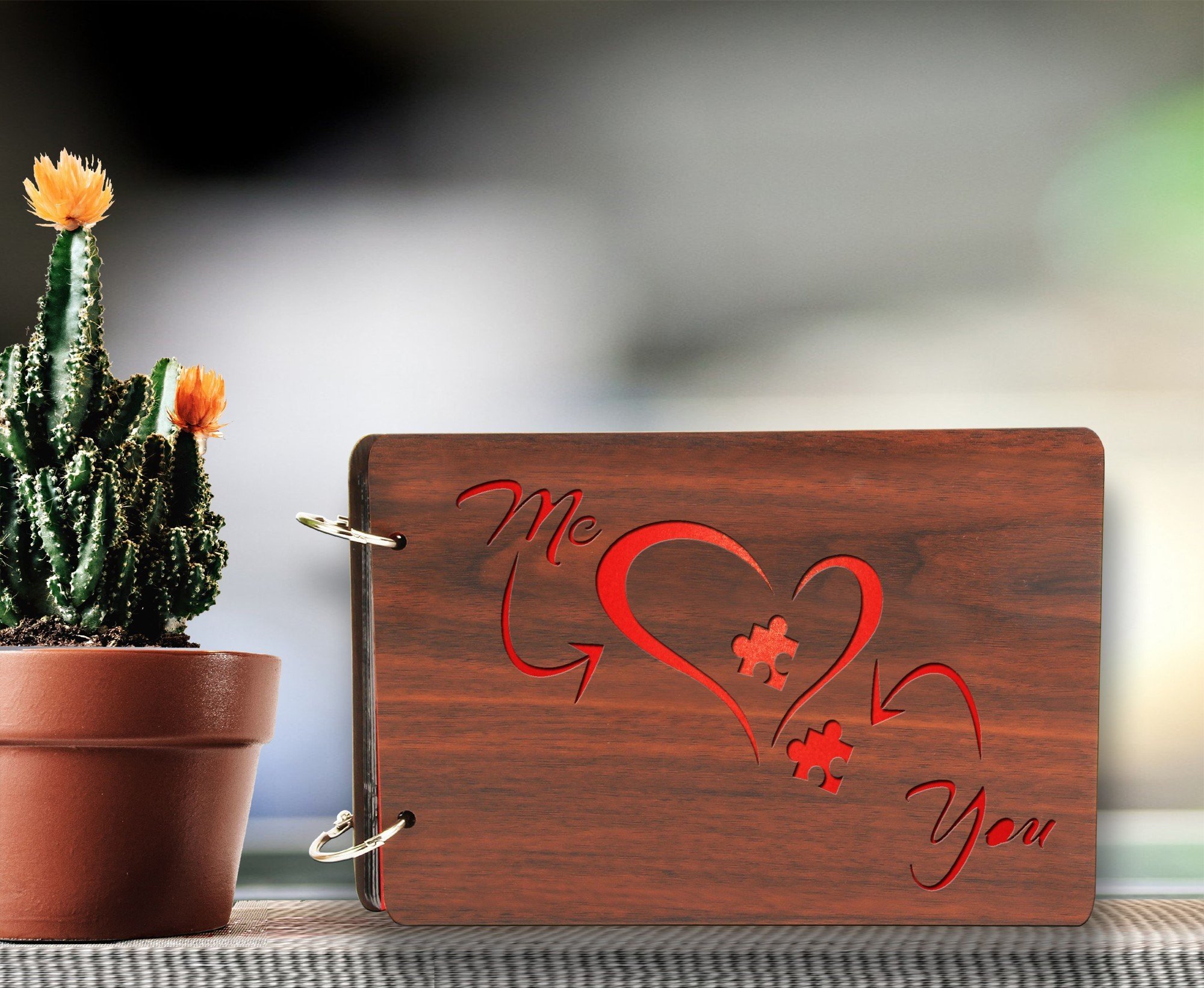 Sehaz Artworks MeYouPieceOfHeart Scrapbook Photo Albums For 4x6 Photos For Baby Birthdays, Couples Husband Wife Wedding Anniversary Gift (26 Cm X 16 Cm X 4 Cm, Brown) 1