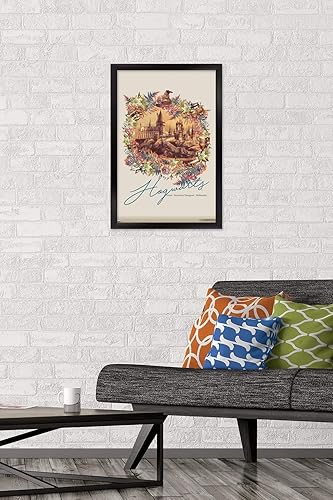 Vista 71 de Trends International The Wizarding World: Harry Potter - Póster de pared floral de Hogwarts, 14.725 x 22.375 pulgadas, versión premium sin marco