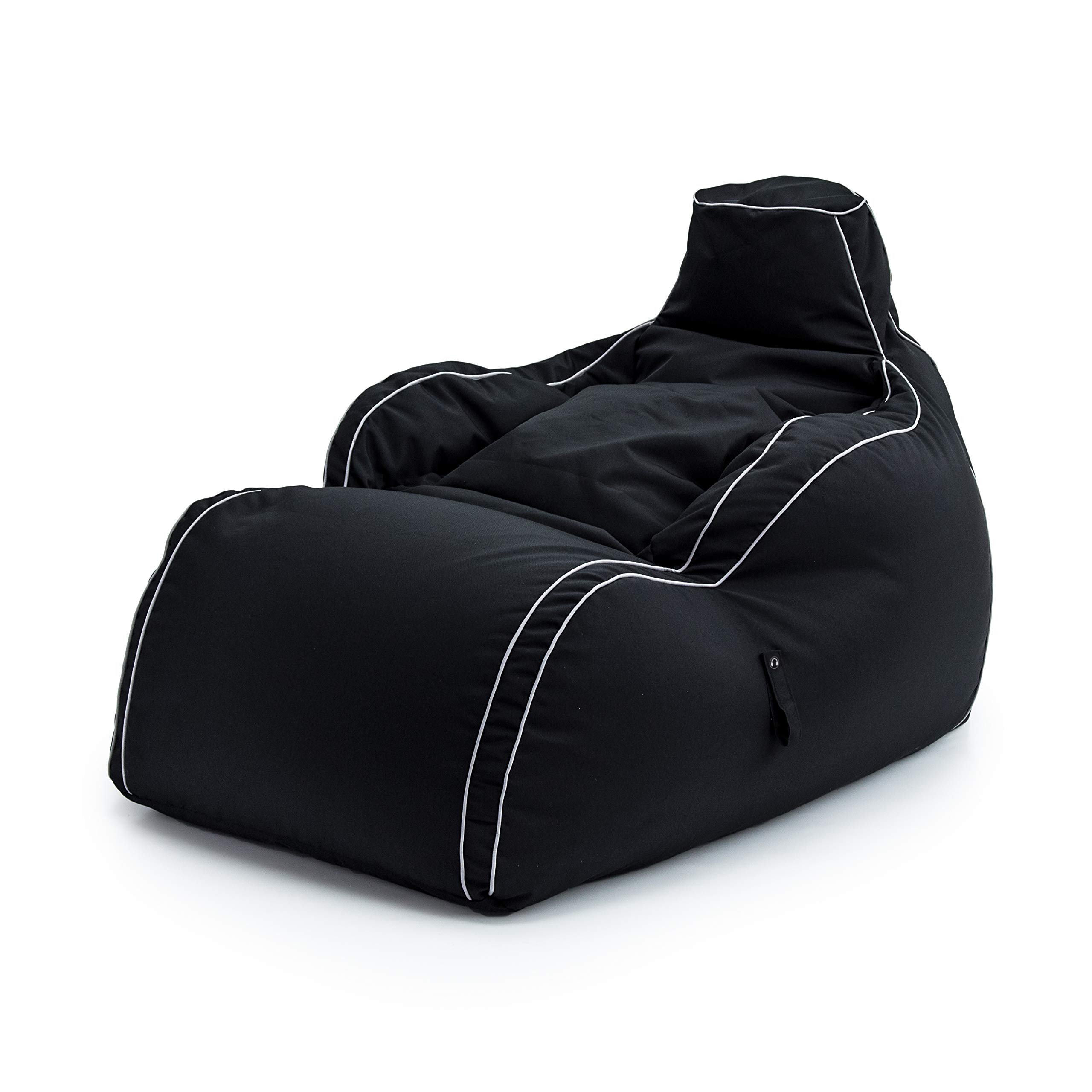 Game Over Silla para Reposar Puff Pera para Video Juegos | Sala Interior | Bolsillos Laterales para Controles | Soporte para Auriculares | Diseño Ergonómico (Humo cósmico)