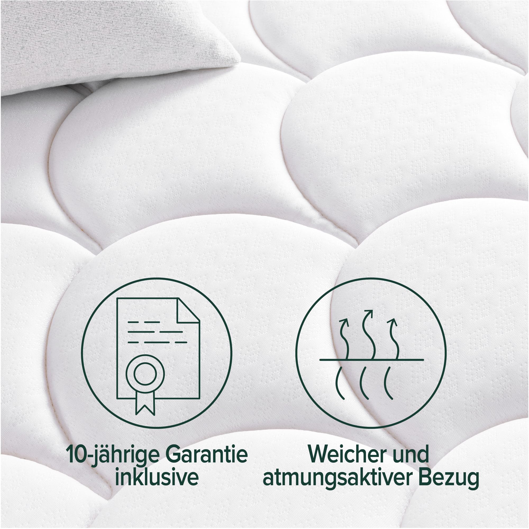 Zinus Hybrid Taschenfederkernmatratze 90x200cm - Härtegrad H2/H3 - Höhe 20 cm - Kühlende Ergonomische Memory Foam Matratze - Oeko-TEX Zertifiziert - Produziert nach Deutschem Qualitätsstandard