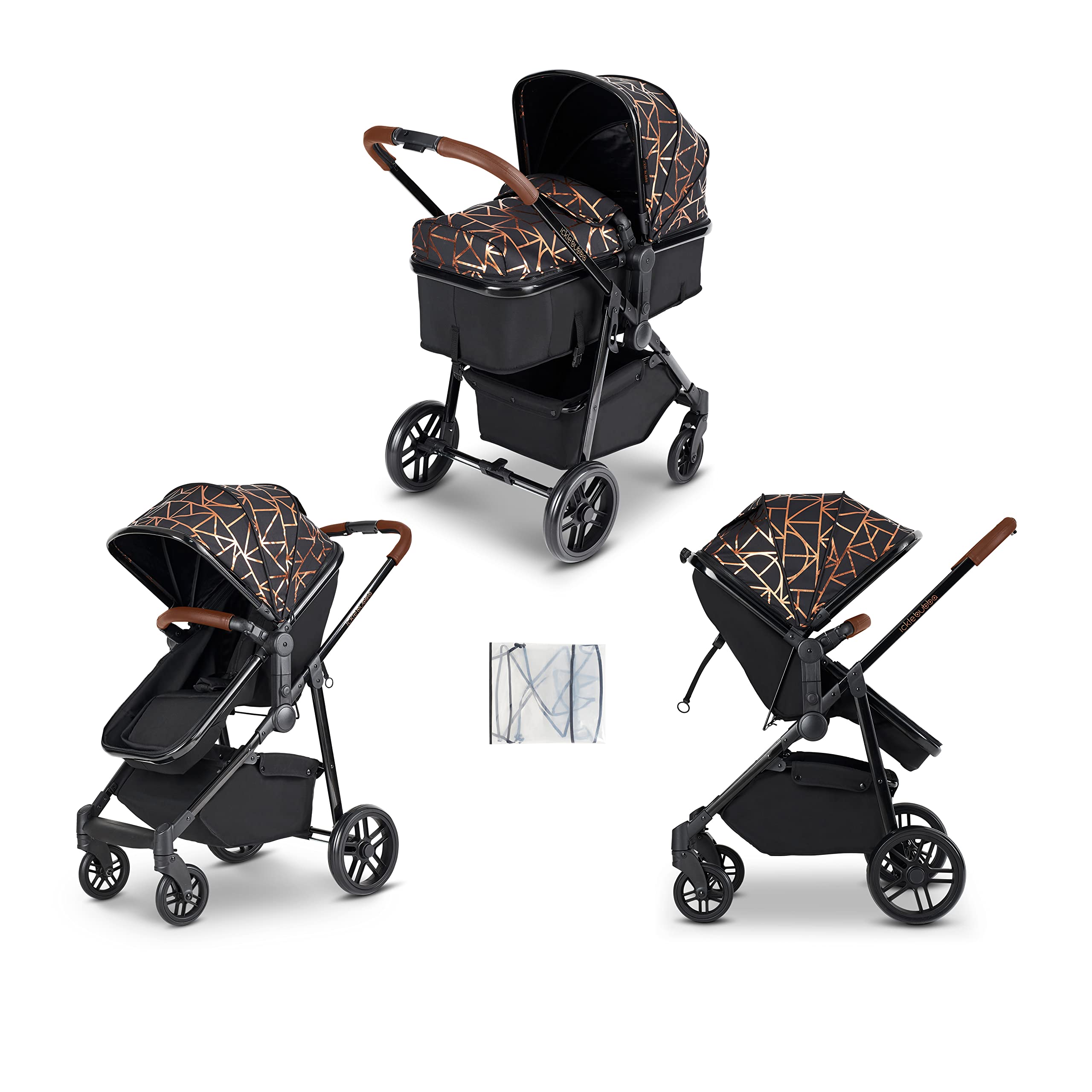 Ickle Bubba Zira 2-in-1 Stroller/Pram - Copper with Tan Handles