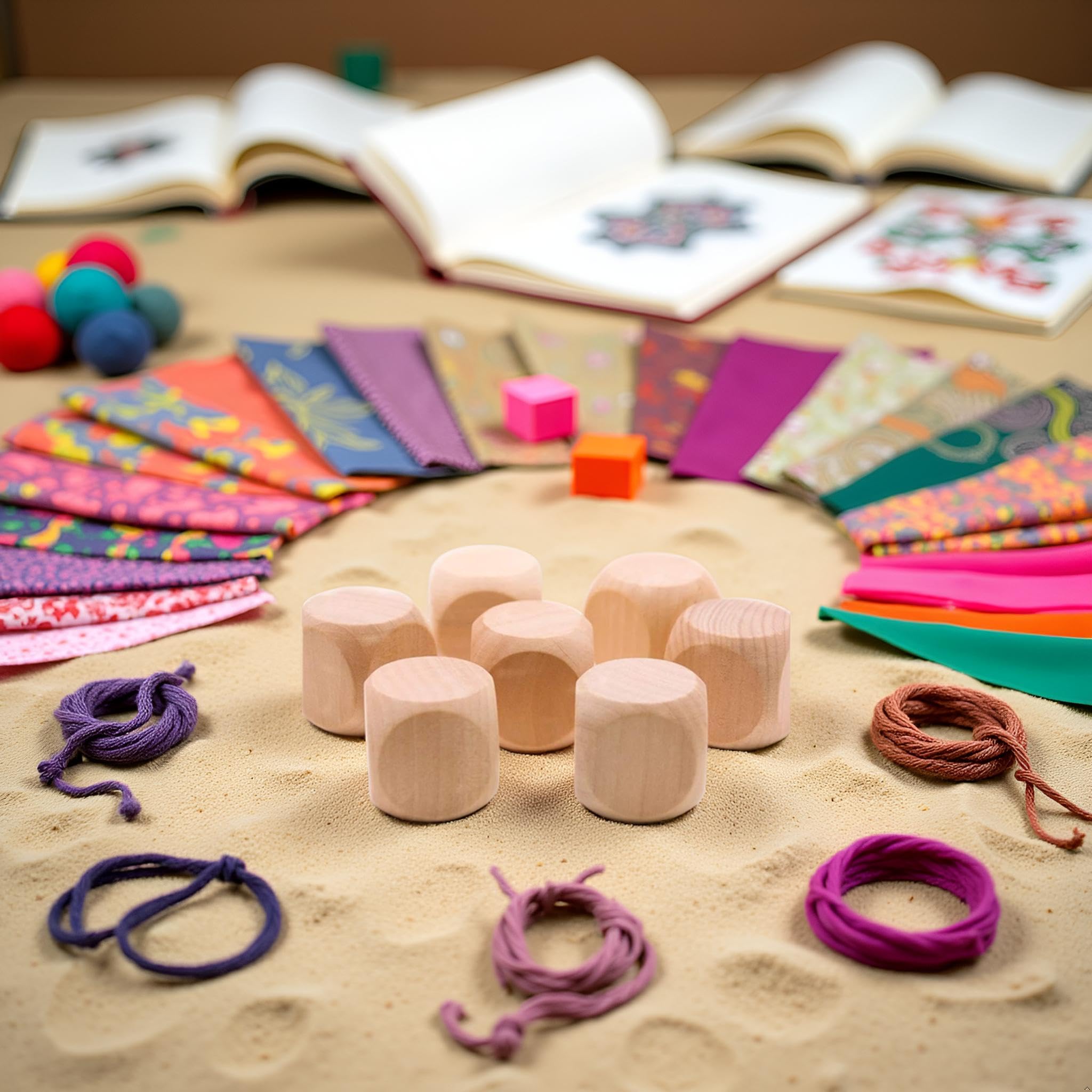 10 Pcs Wooden Dice, 6 Sided Blank Dice Round Corner | Ubuy - View #13