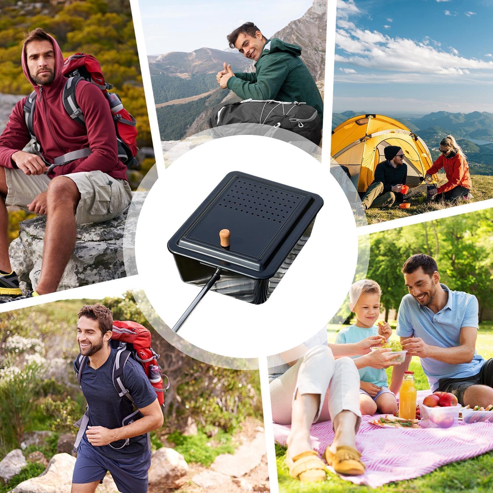 Camping-Popcornzubereiter Antihaftbeschichtetes Klappkochgeschirr | Langer Griff Popcornzubereiter- Für Picknick, Wandern, Reisen, Kochen, Outdoor-Grillen, Barbecue Und Nudeln