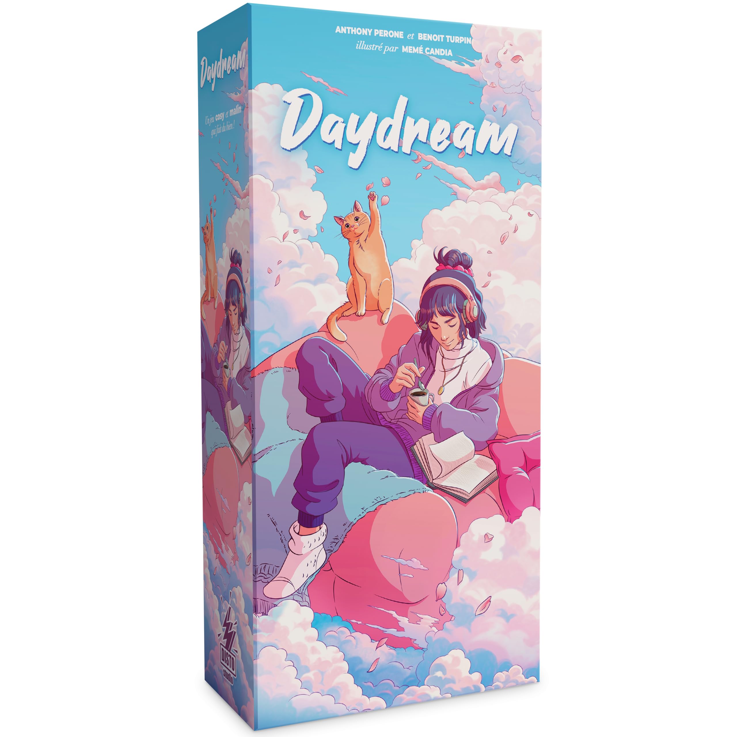 Disto Studio Daydream – Jeu de société Cosy et modulable – 1 à 5 Joueurs – dès 8 Ans – 15 à 30 Min - Roll & Write, Rose