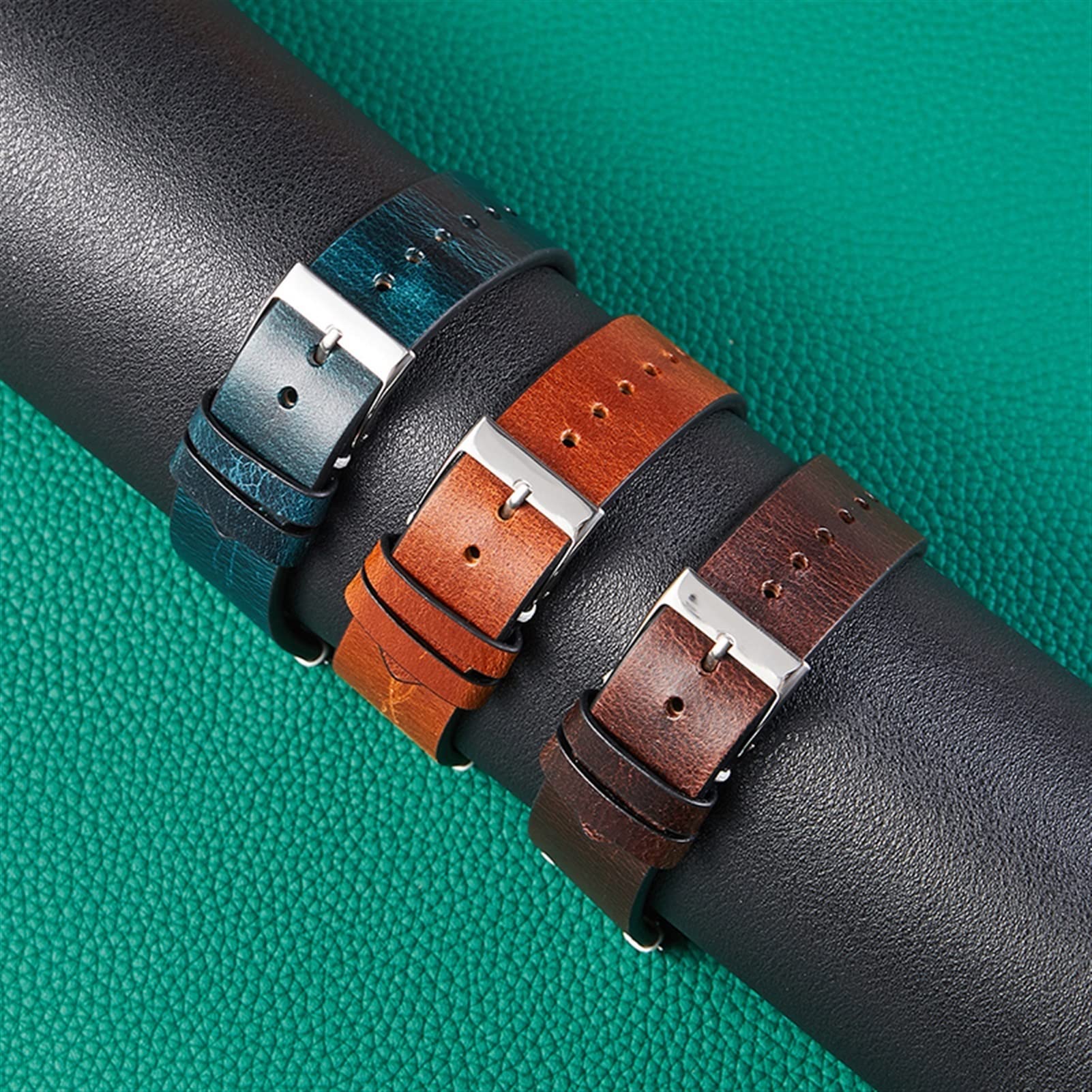 Do zegarka Rox Classic Vintage Oil Wax Watch Band 20mm 22mm Quick Release Prawdziwy skórzany pasek