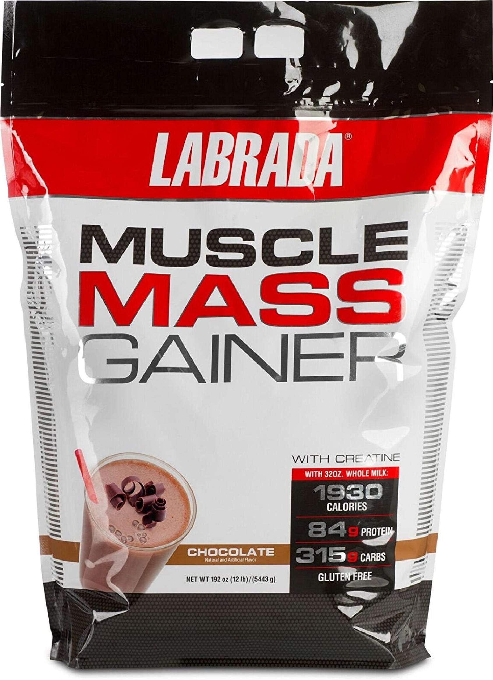 Nutrition Muscle Mass Gainer, (Chocolate, 12 Pound) 84 g Protein, 315 g carb & Gluten Free