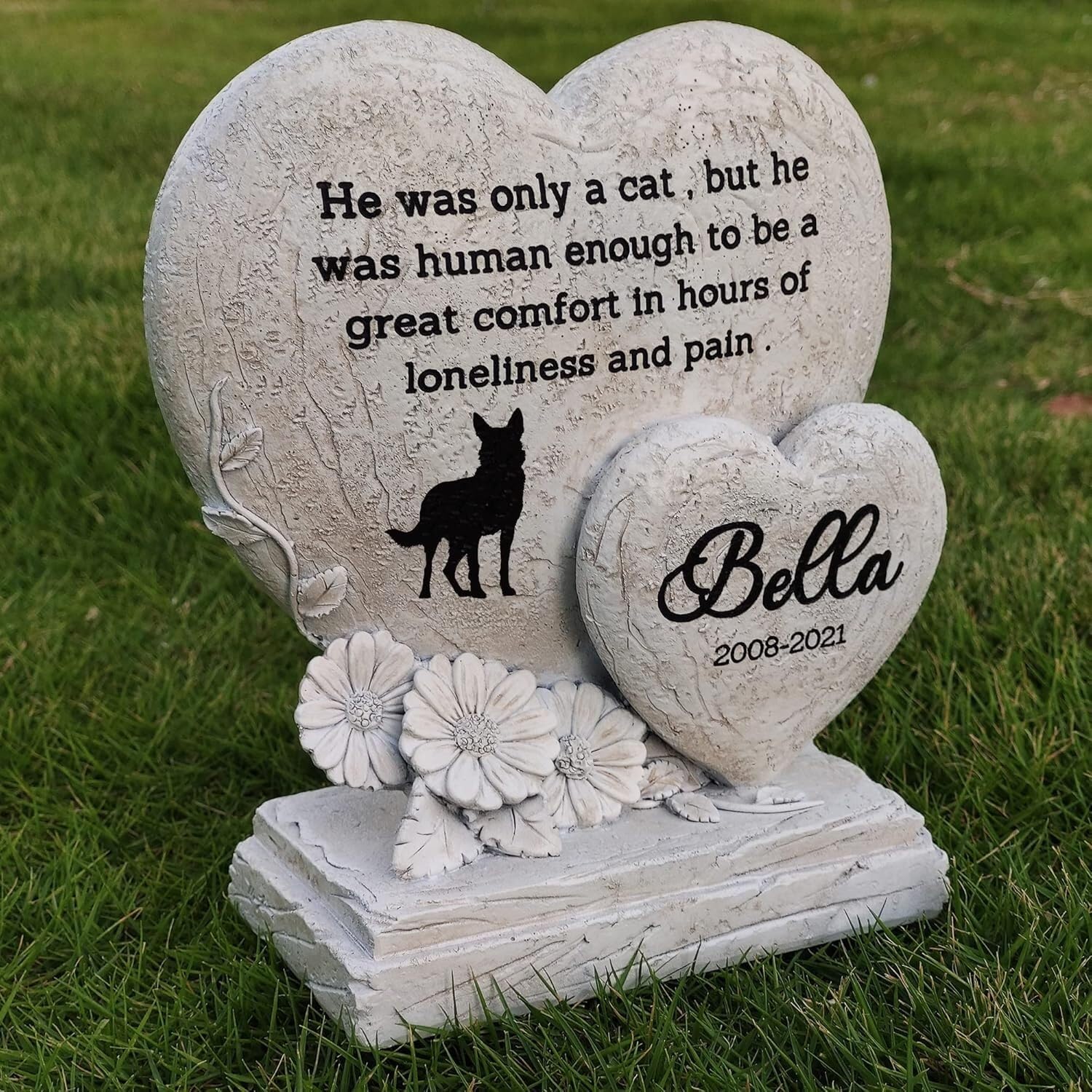 Piedra Conmemorativa for Perros en Forma de corazón Personalizada for Interiores y Exteriores