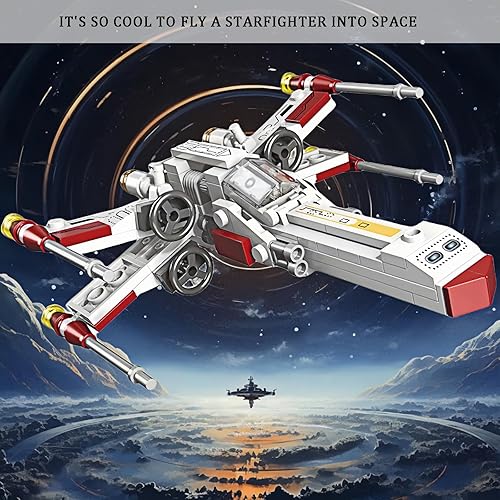 Miniatura 2 de Juego de bloques de construcción de avión compatible con Lego, 134 piezas de avión Starfighter juguete para niños de 6 7 8 9 10 años en adelante