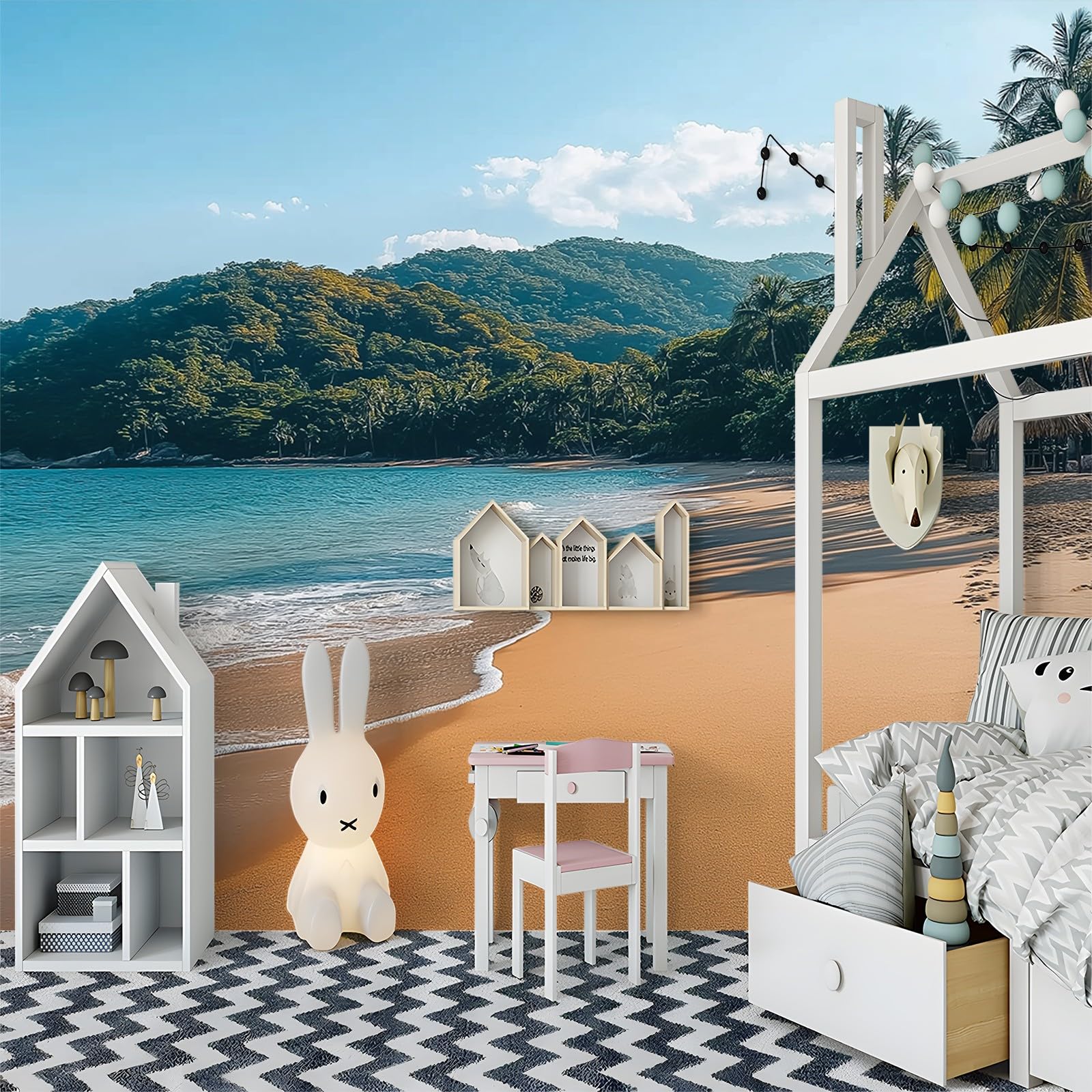 Mural Fotográfico Playa En Acapulco México 350x256 cm Murales Decorativos Pared 3D Papel Pintado, Moderno Decoración de Paredes para salón Dormitorio Pasillo Comedor