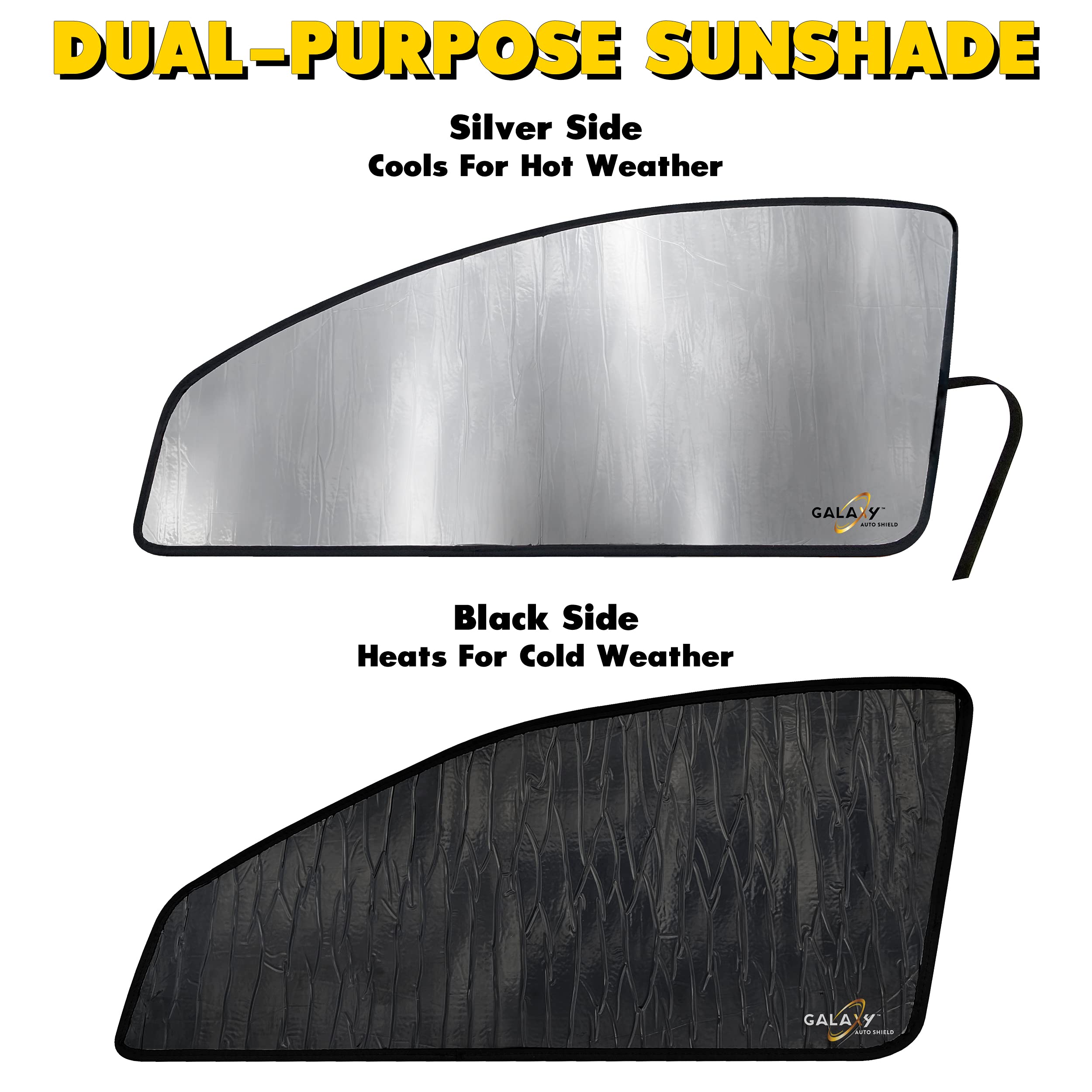 GalaxyAutoShield Custom Fit Front Side Window (2pcs) Sun Shade for 2024 Mazda CX-90 SUV, Insulated Sunshade Privacy Accessories Blockout UV Reflector Protection -Made in USA