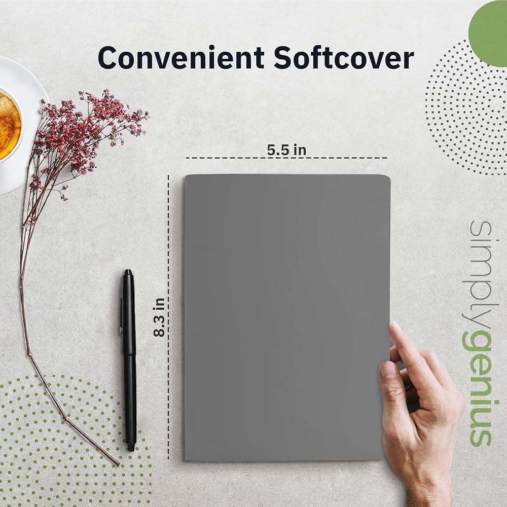 Amazon.com : Simply Genius 6 Pack Gray A5 Notebooks for Work