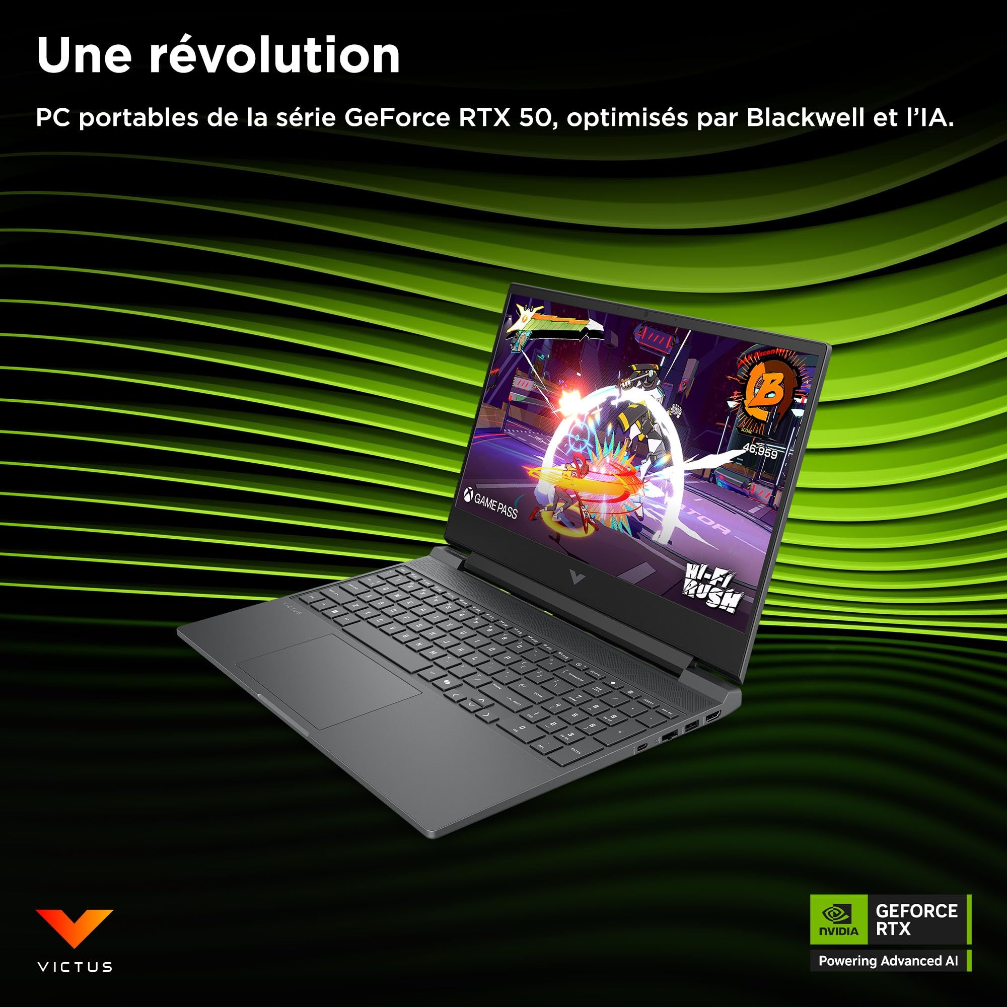 HP Victus 15-fb3002sf Gaming Laptop 15.6 Inches FHD IPS 144 Hz, Laptop Gamer (AMD Ryzen 5 240, 16 GB RAM, 512 GB SSD, Nvidia GeForce RTX 5050 8GB, Windows 11), Laptop Grey, AZERTY - 5