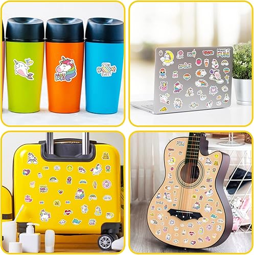 Miniatura 7 de Calcomanías inspiradoras de unicornio rosa con estrellas mágicas de arcoíris 665 unidades para niñas y niños pequeños invitaciones de cumpleaños