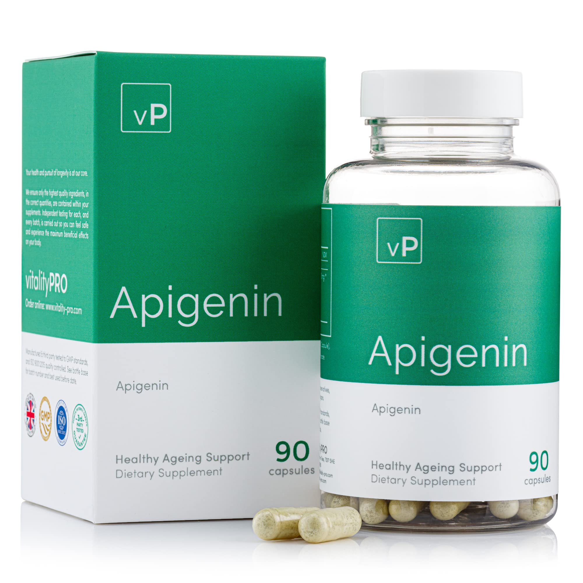 Buy Apigenin 100mg x 90 Capsules Third Party Tested Over 98