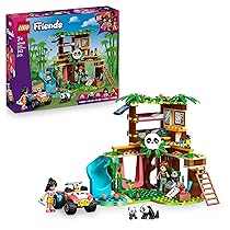 LEGO Friends Il Santuario dei Panda Giocattolo per la Cura degli Animali con Casa sull’Albero, Veicolo ATV, 2 Mini Bamboline e 3 Panda – Giochi Creativi per Bambine da 7 Anni in su – 42648