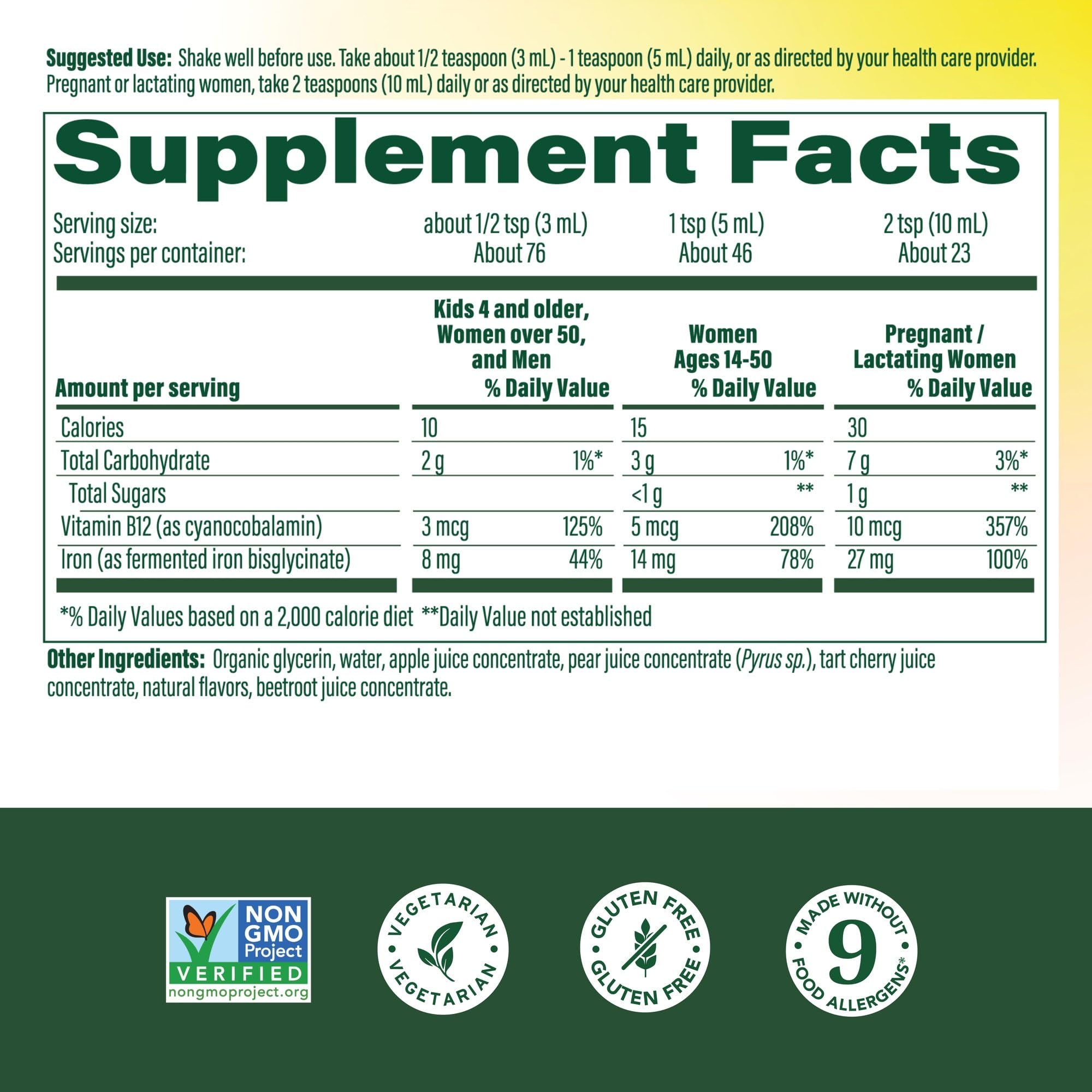 MegaFood Blood Builder Liquid Iron Supplement, Iron Bisglycinate, 7.7 Fl Oz — Amazon image 2