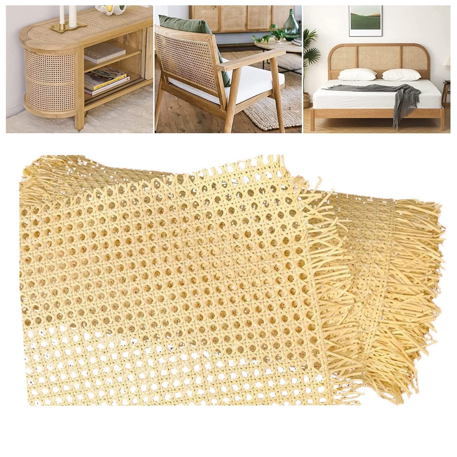 Rattanrolle 0,6 x 8 Meter (2 x 26,2 Fuß) - Rattanmaterial, geeignet für DIY-Projekte, perfekt für die Herstellung von Rattan-Esszimmerstühlen, Körben und Dekoartikeln.