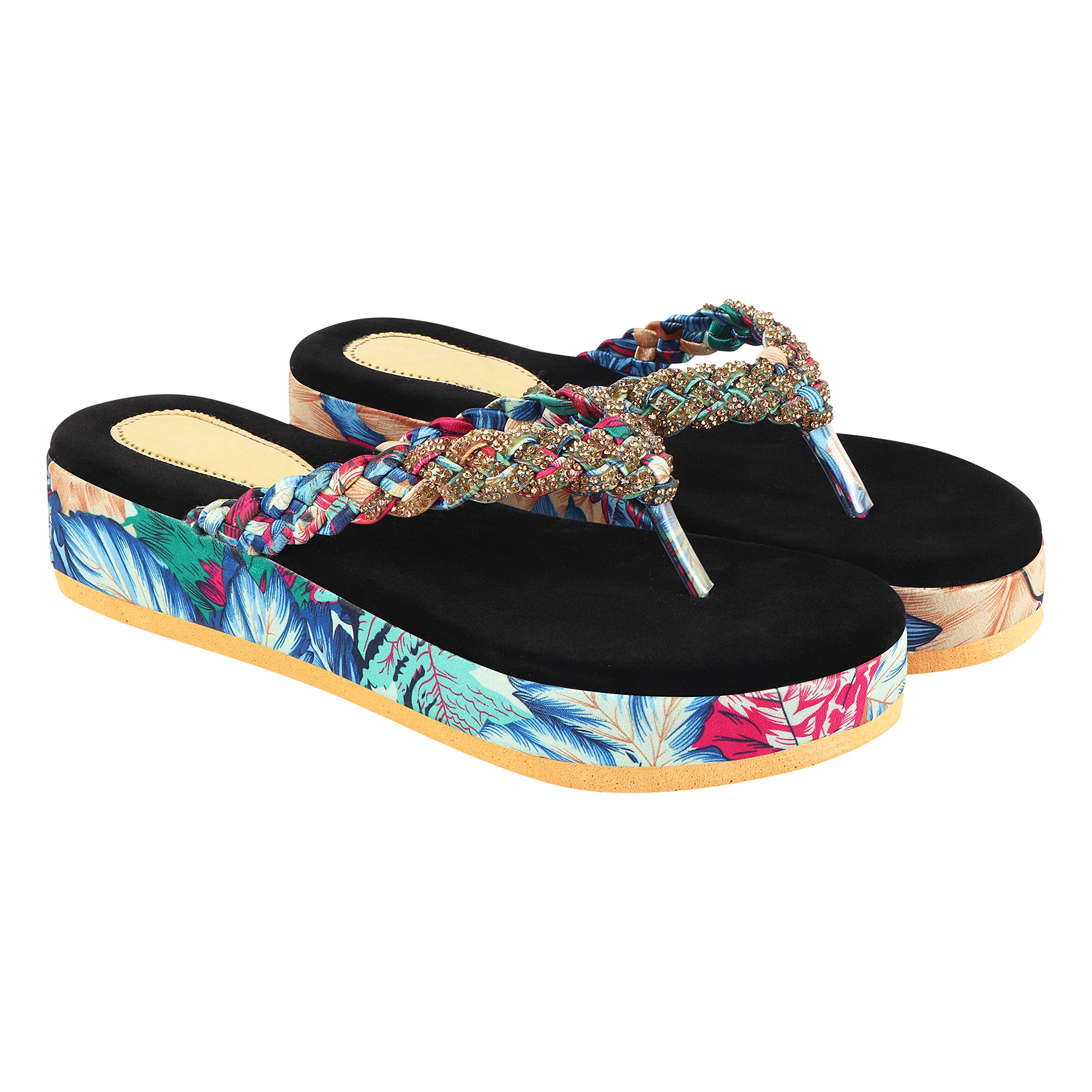 Do Bhai Fashion Women's Suede Fabric Slipper Fashion Sandal