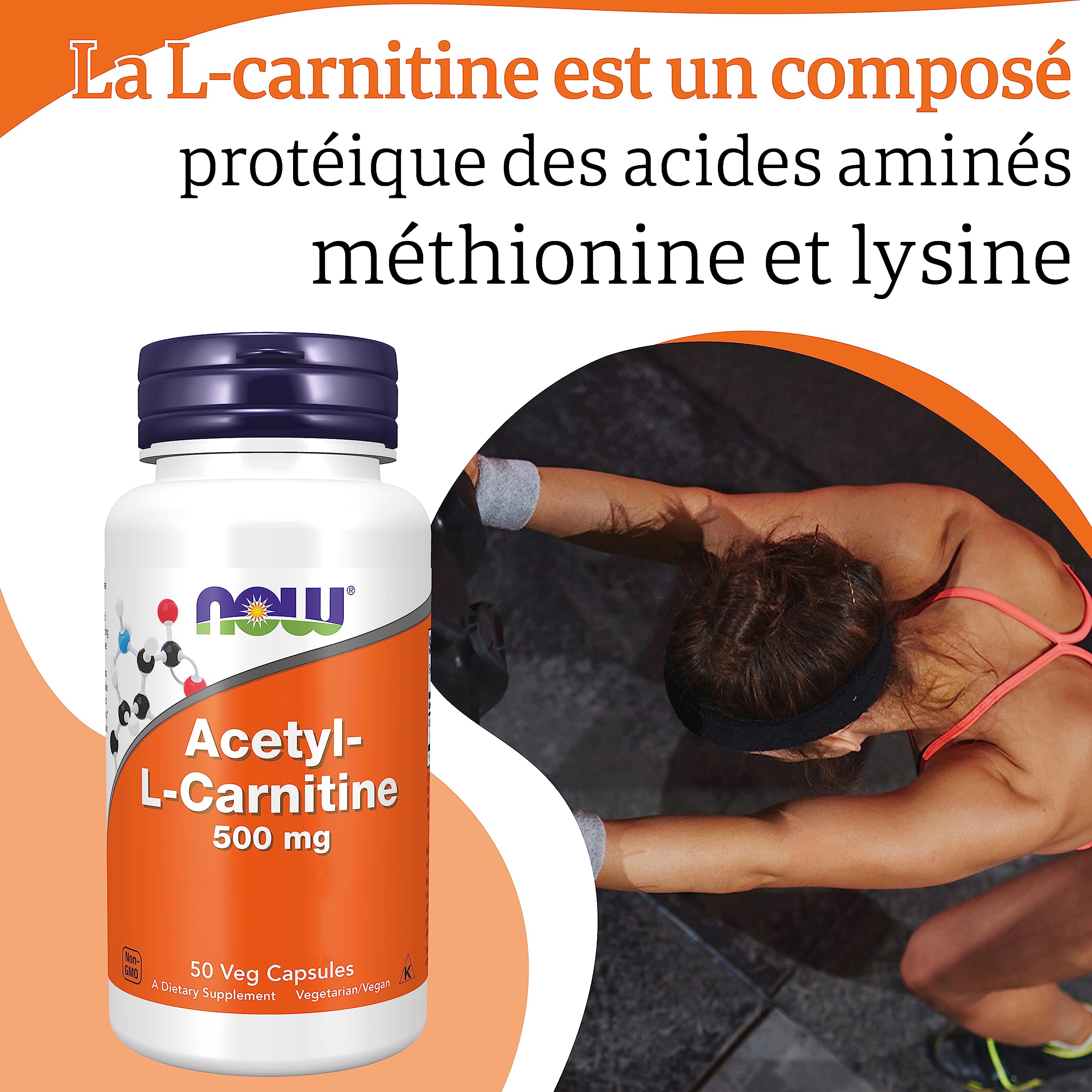 acide aminé l-carnitine Now Foods, Acetyl-L-Carnitine, 500 mg, 50 Gélules végétaliennes, Testé en  Laboratoire, Acide Aminé, Sans Gluten, Sans Soja, Végétarien : Amazon.fr:  Hygiène et Santé