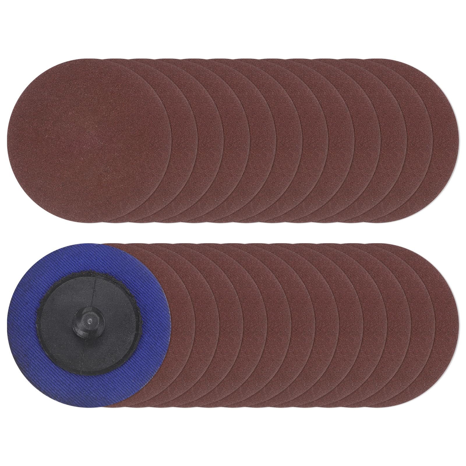 HARFINGTON 25pcs Quick Change Sanding Discs 2" 400 Grit R-Type Roll Lock Aluminum Oxide Conditioning Disc Sandpaper for Die Grinder Grinding Fast