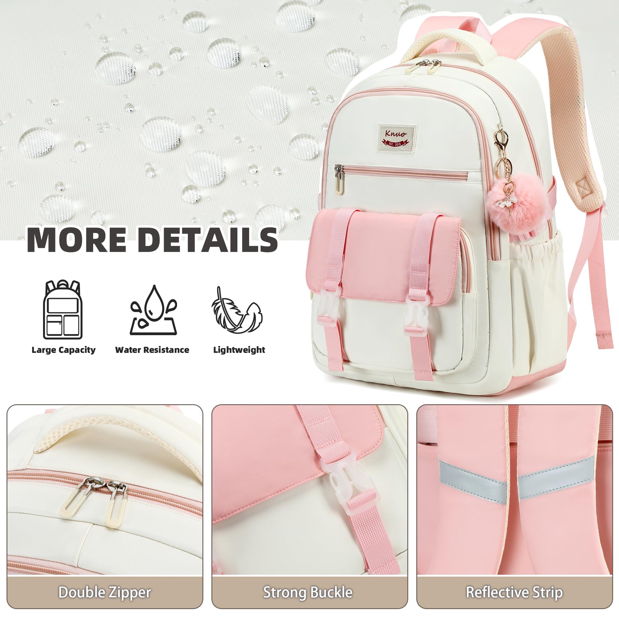 Rucksäcke für Mädchen, 3-teilig, mit Lunchtasche und Federmäppchen für Teenager, Kinder, Grundschule, Universität, Büchertasche