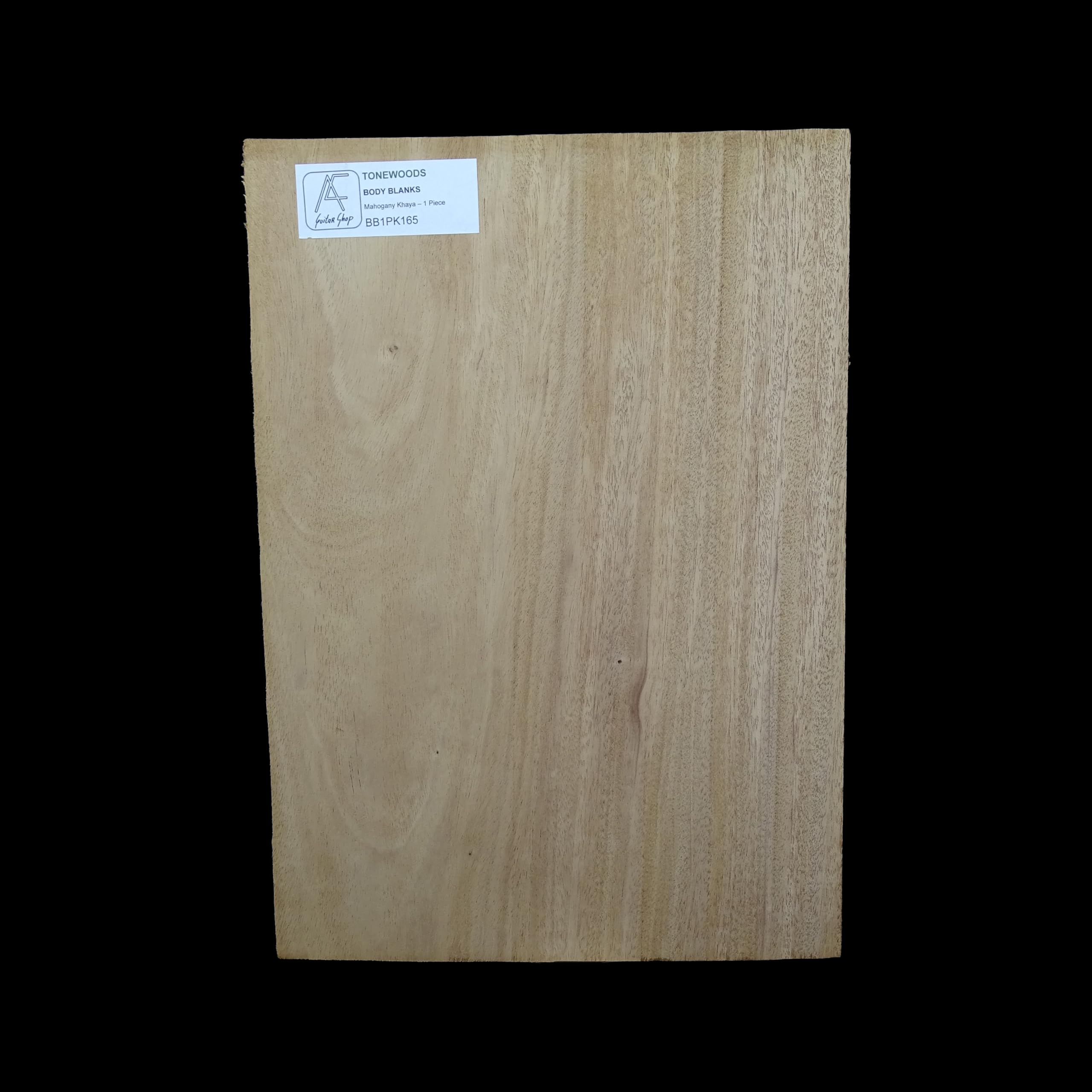 Corps guitare acajou Khaya calibré BB1PK165 sans collage pour éviter les fissures