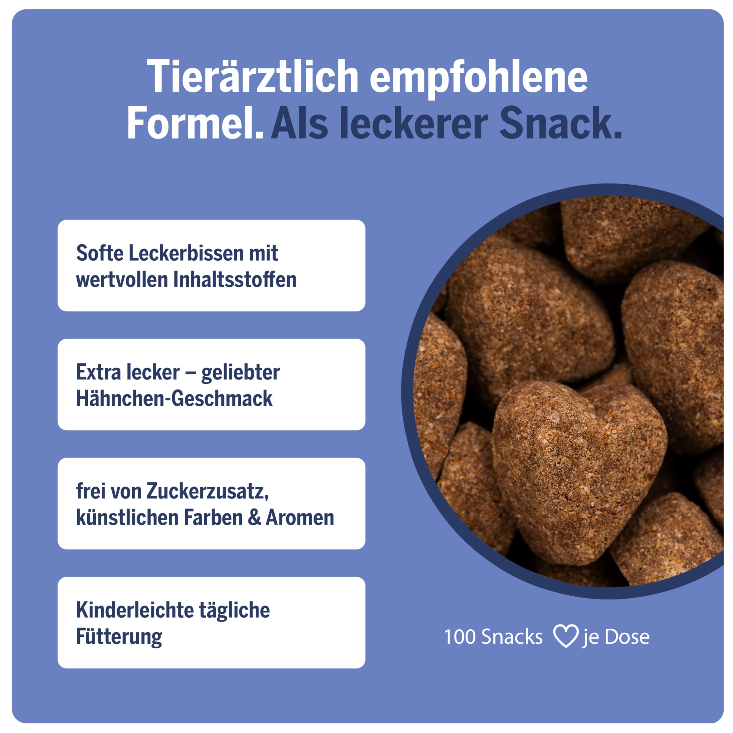 Seelenruh - Beruhigung Hunde Snacks mit L-Tryptophan, L-Theanin, Baldrian & Melatonin - Entspannungs-Snacks für Ruhe & Entspannung - Alternative zu Beruhigungsmittel für Hunde 100 Stück