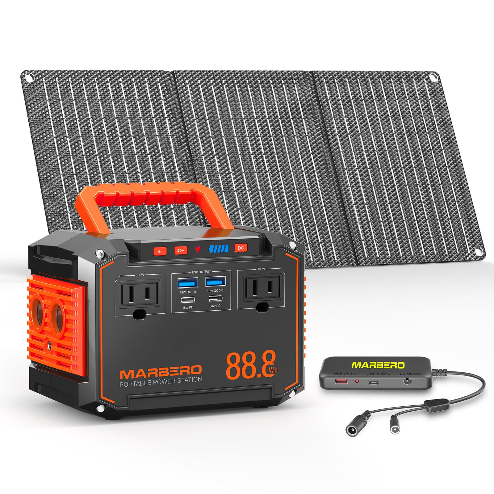 Amazon.com : MARBERO 88.8Wh Portable Power Station with 30W Solar
