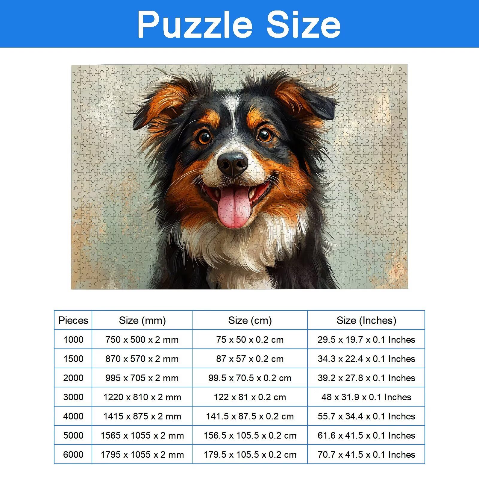 Puzzle 4000 elementów dla dorosłych, puzzle dla psów dla dorosłych i dzieci, duże drewniane puzzle z pudełkiem, gra koncentracyjna dla dorosłych, 4000 elementów puzzli ze zwierzętami do dekoracji