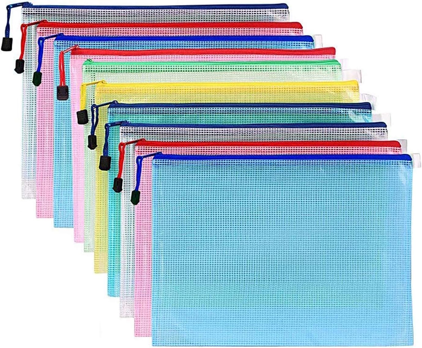 10 x A3 A4 Plastic Zip File Wallets Amazon.co.uk Stationery & Office