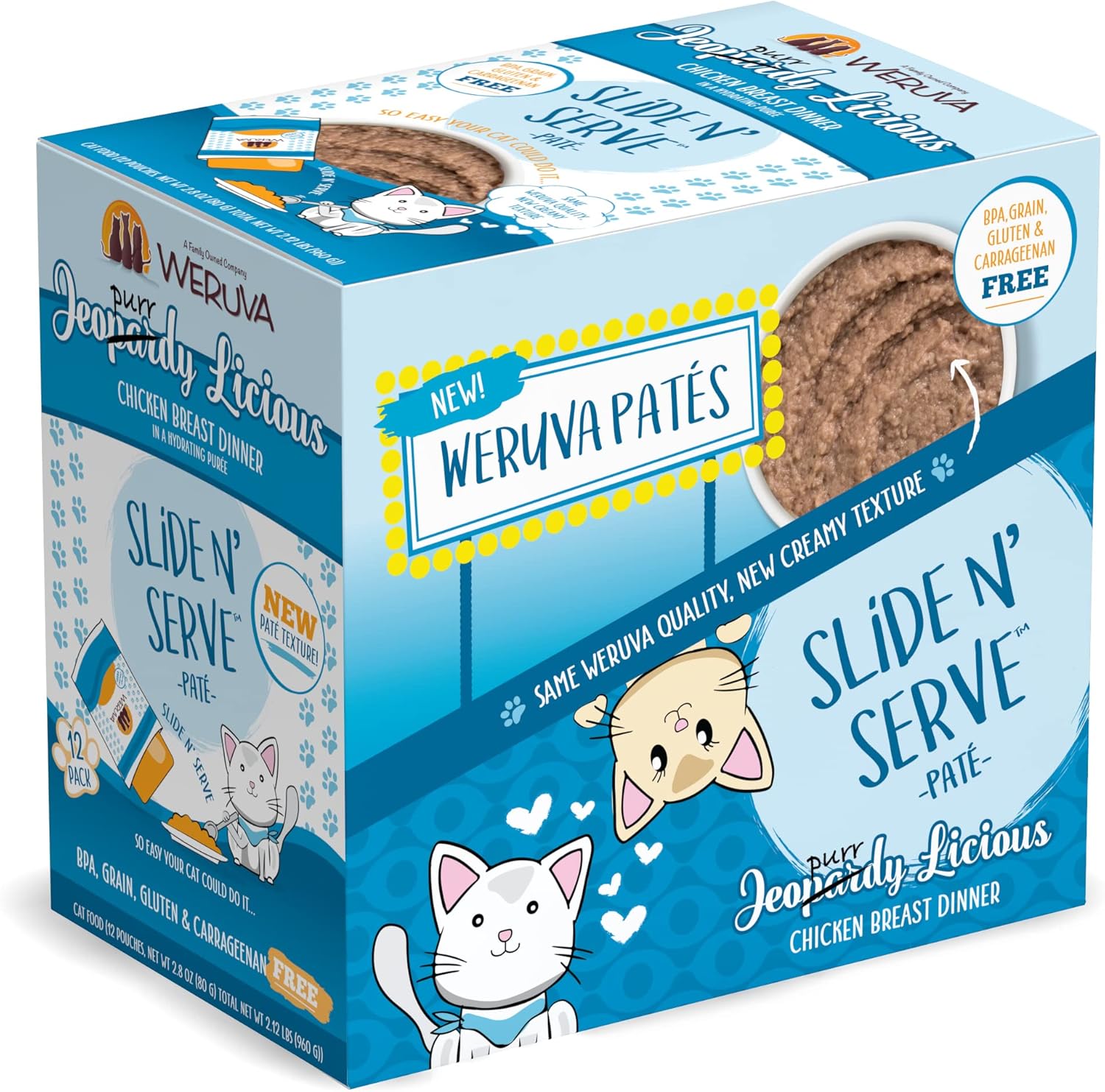 Buy Weruva Slide N' Serve Paté Wet Cat Food, Jeopurrdy Licious Chicken