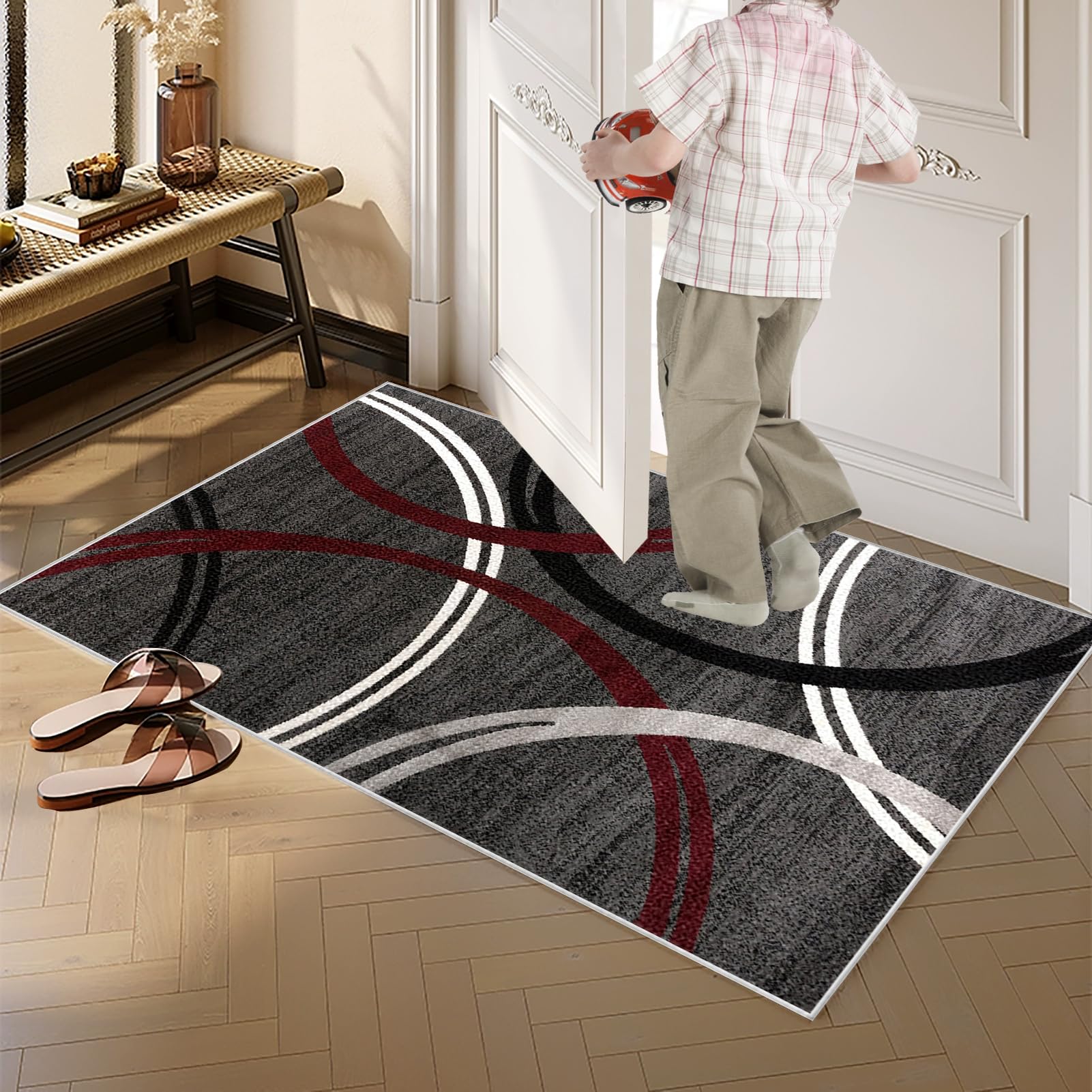 Dywan do długiego korytarza 70 x 150 cm antypoślizgowy dywanik kuchenny Chłonny chodnik wejściowy dywan do przedpokoju, dywanik kuchenny, dywanik do przedpokoju, kuchni, salonu, sypialni