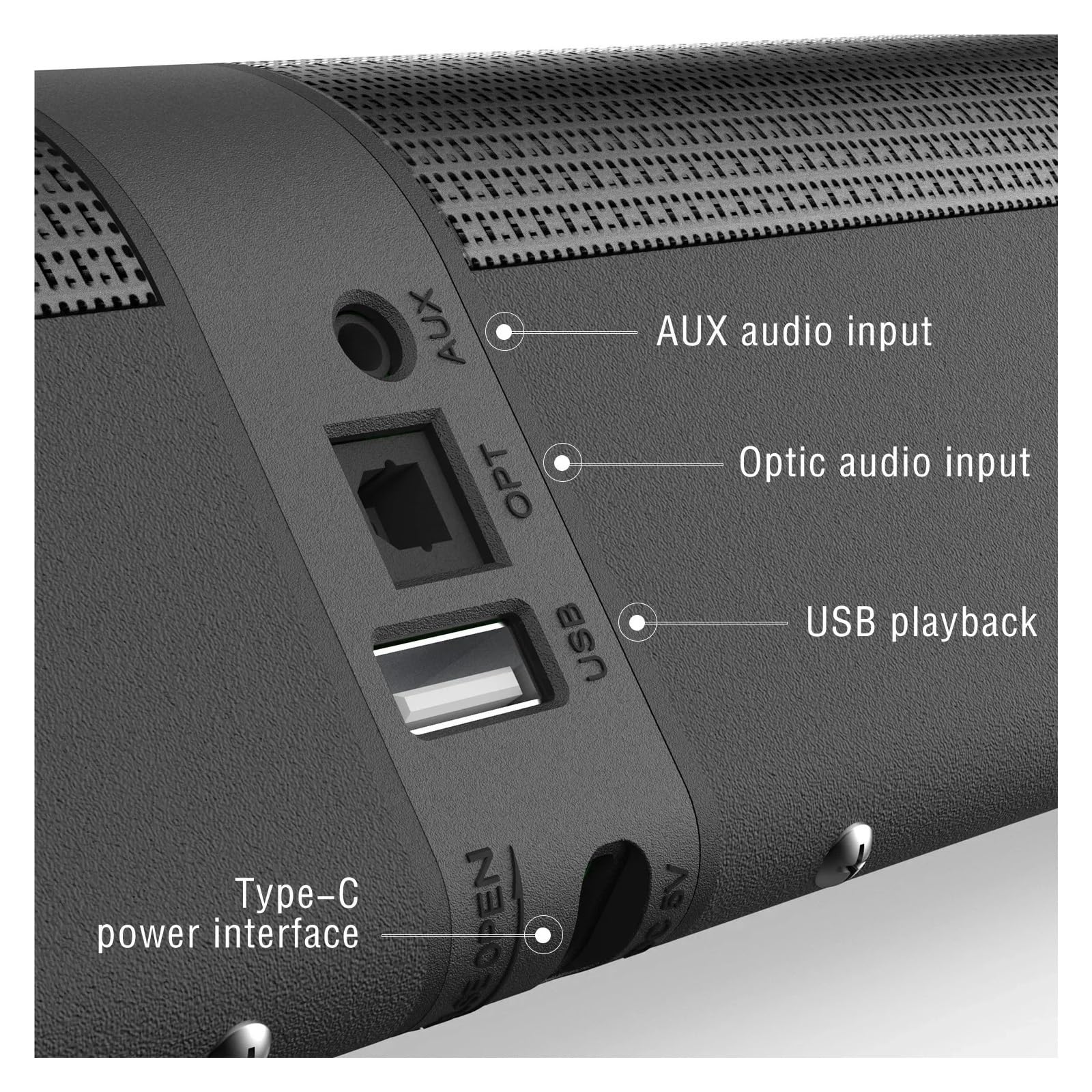 Barra De Sonido con Altavoces Bluetooth For TV Y Cine En Casa Desmontable Radio FM Conectividad VersáTil