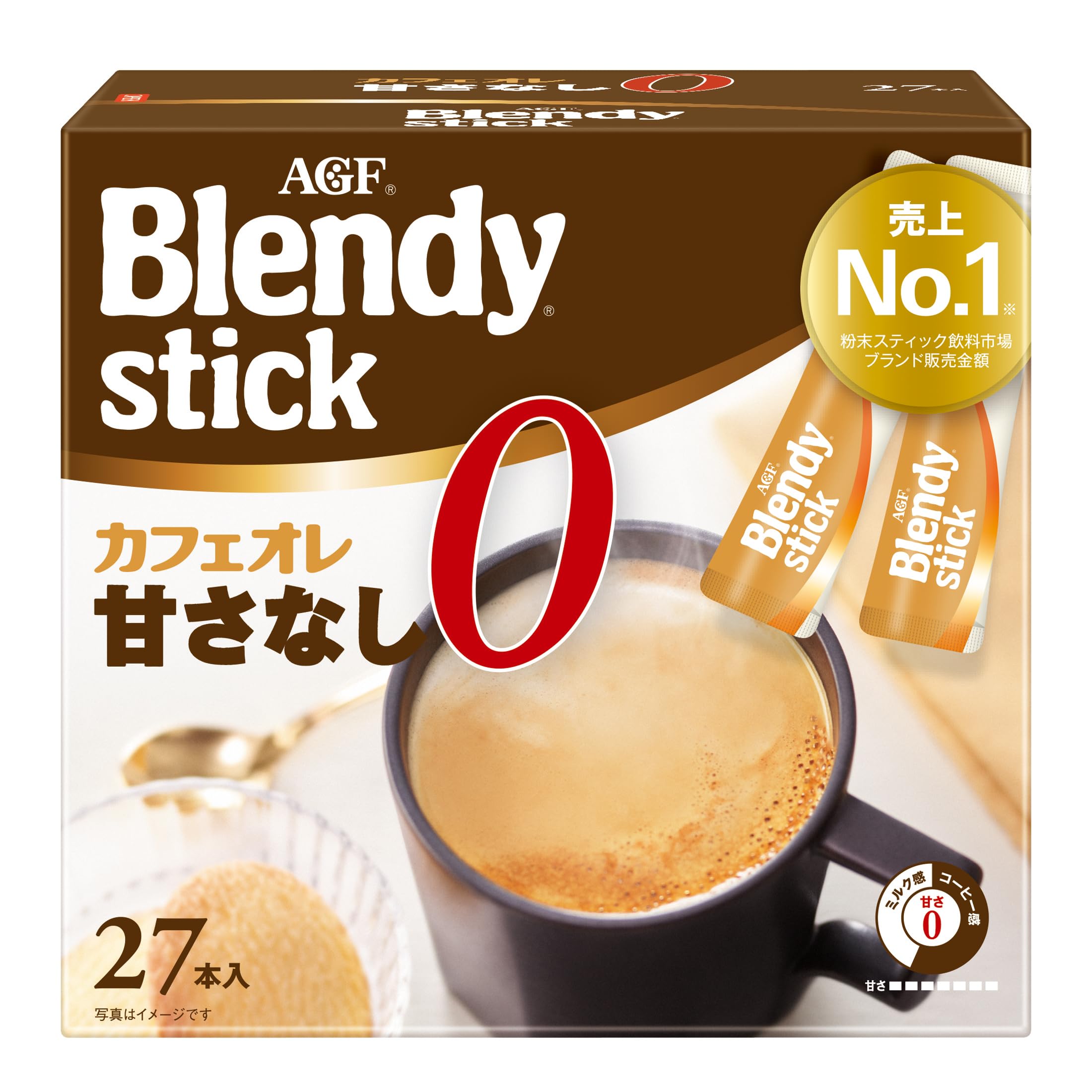 Amazon.com : AGF Blendy Stick Cafe au Lait Unsweetened 27 sticks