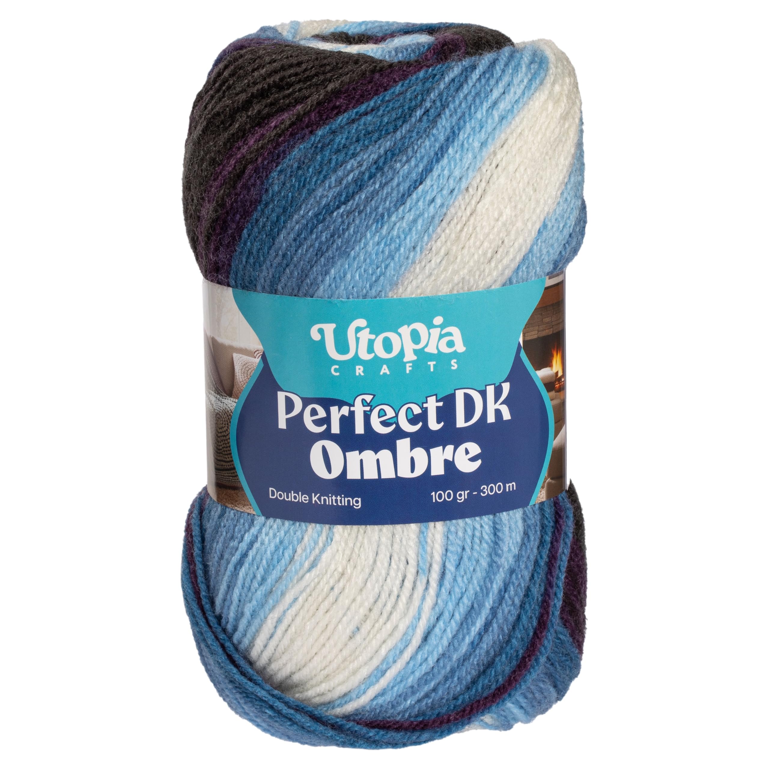 Utopia Crafts DK Ombre Multicolour Double Knitting Yarn 100g (002)