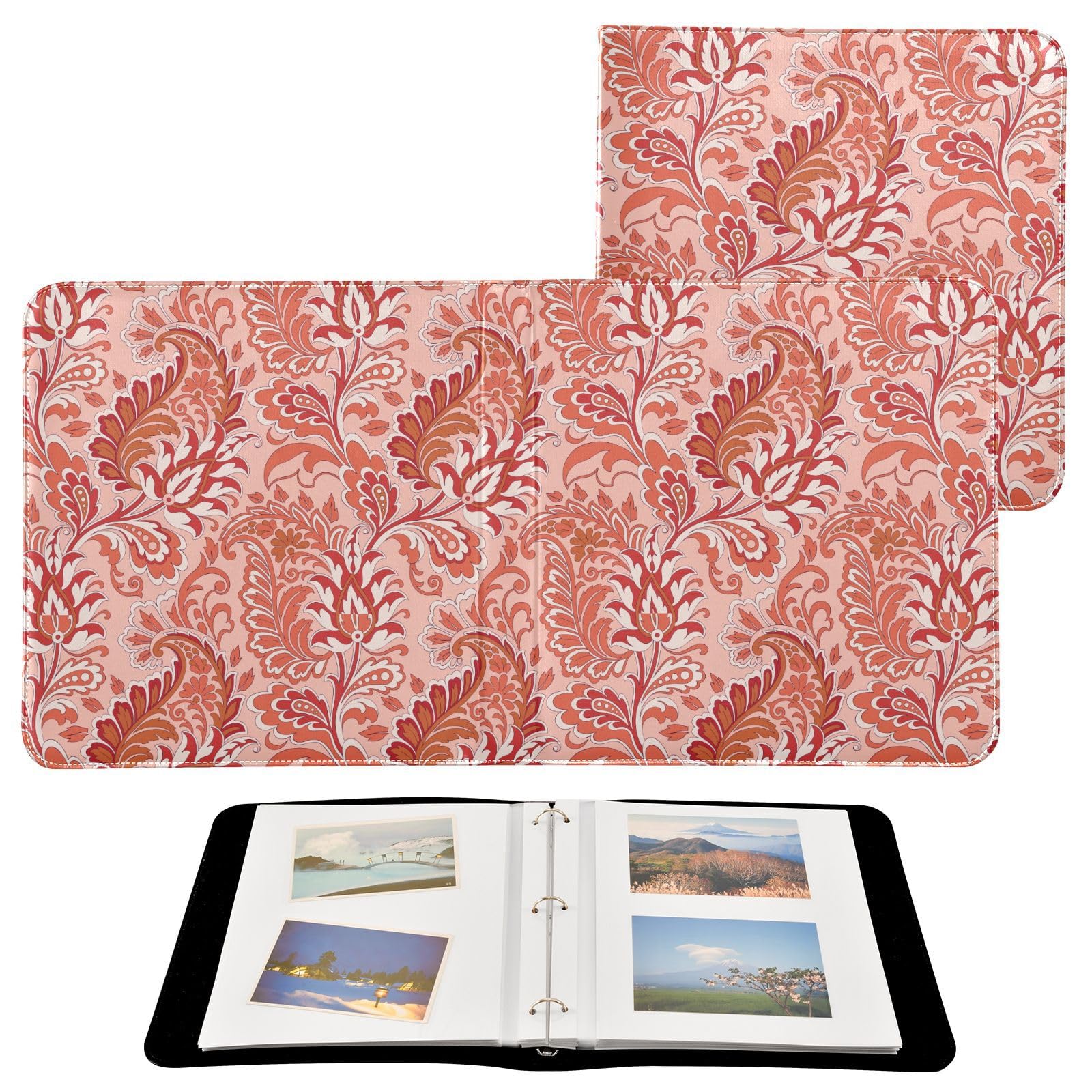 Fotoalbum-Binder, Blumenmuster, Fotobücher, Buch, Fotoalbum, selbstklebende Seiten, Bilderalben für Bilder aller Größen, 10 x 15 cm, 15 x 20 cm