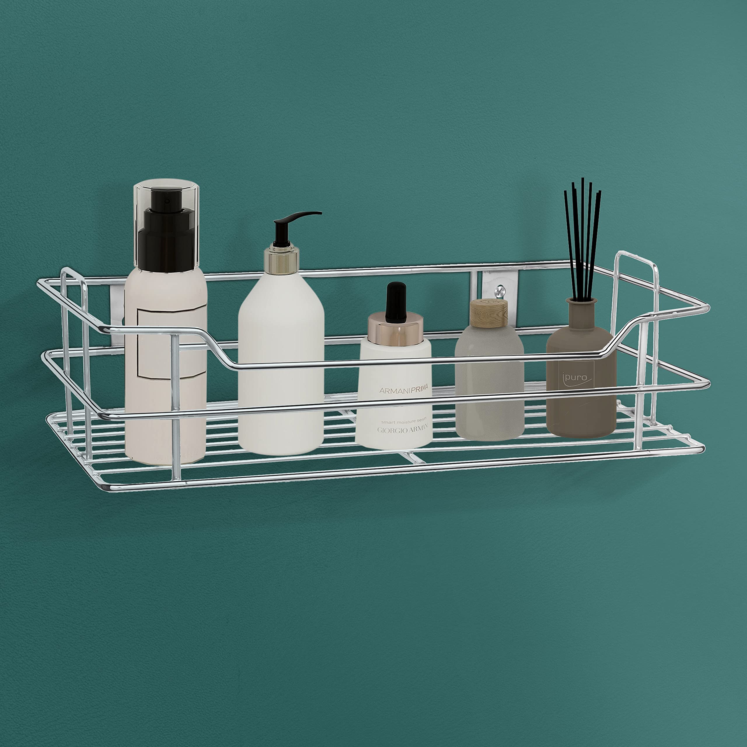 Primax Multipurpose Large Chrome Stainless Steel Shelf/Rack/Organizer for Bathroom and Kitchen Accessories (Chrome-Silver) (B0BQZ5MQP1) Amazon Price History, Amazon Price Tracker