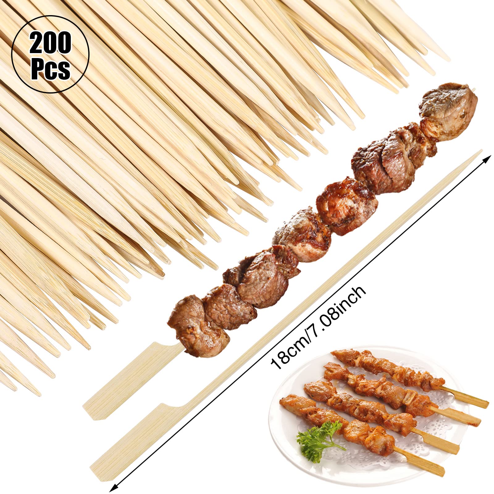 Spiedini In Bambù Comfy Package - 100 Pezzi Da 20.3cm Per Grigliate, Antipasti E Cocktail - Foto 9