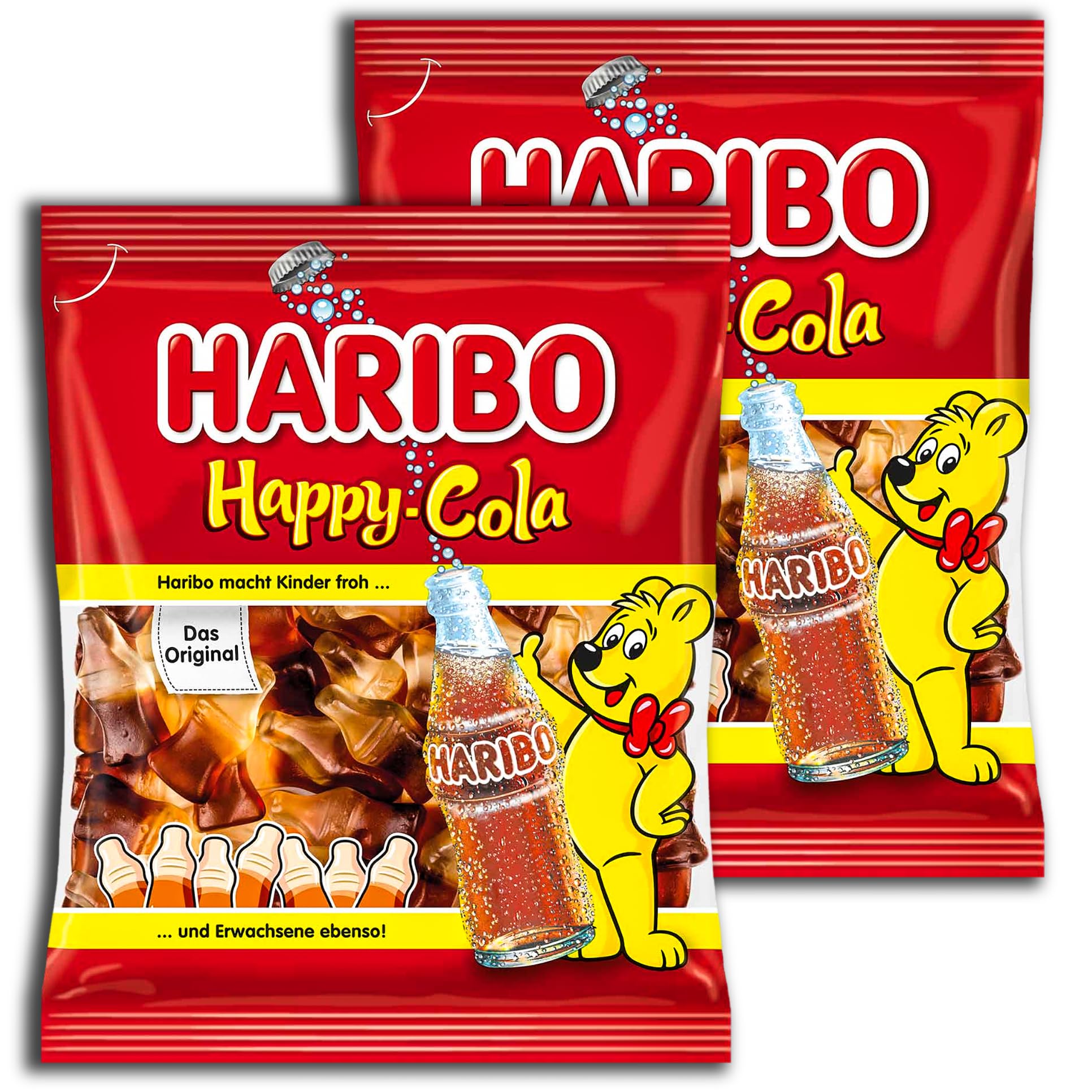 HARIBO Happy Cola Fruchtgummi Cola Flaschen | 175 g