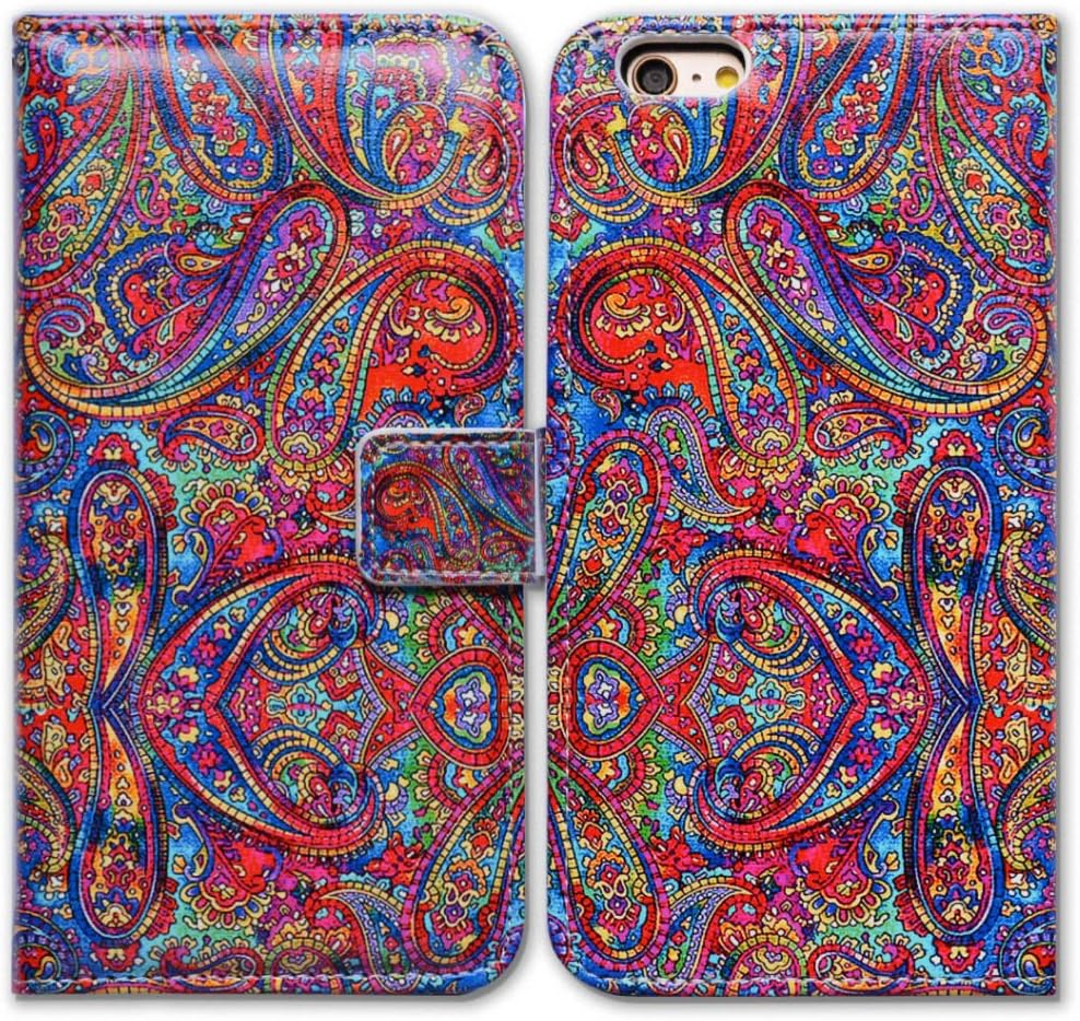 Bcov iPhone SE 2022 Case,iPhone SE 3rd Gen Case,iPhone SE 2020 Case, Bright Paisley