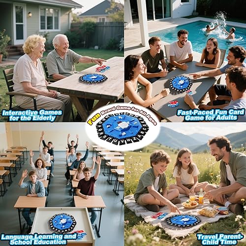 Miniatura 8 de Juego de palabras, juegos de mesa familiares para niños y adultos con 2 modos, 220 categorías temáticas 24 juegos de prensado de letras, divertido