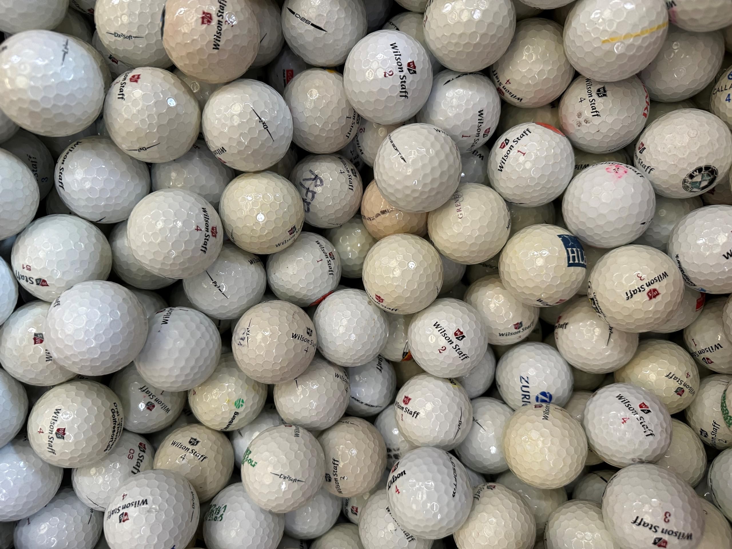 100 Wilson Mix - Lakeballs/Golfbälle - Qualität AA/AAA - Plus 20 Holztees
