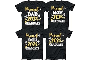 Graduation Class 2024 Gold Family Proud Graduation Tshirt