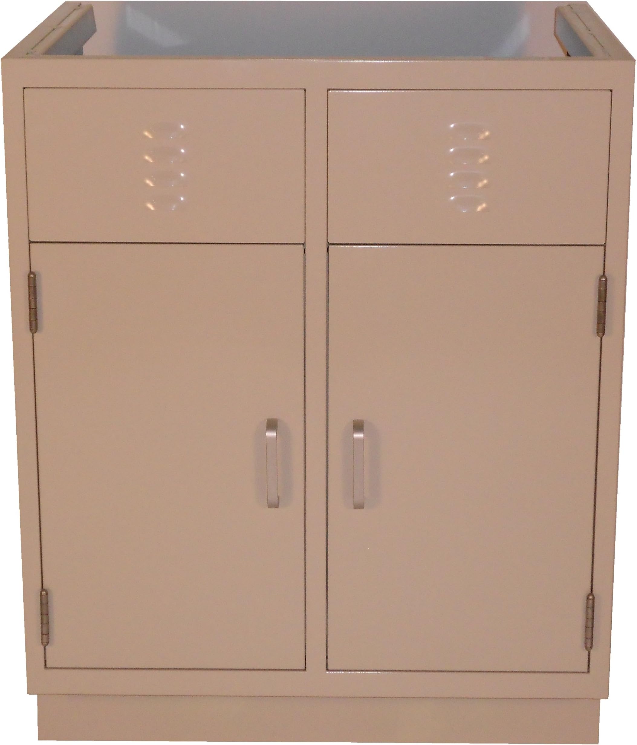 LabDesign 7103-29 Steel Standing Height 2 Sink Base Cabinet with 2 Doors, 29" Width x 28-1/2" Height x 22-1/2" Depth