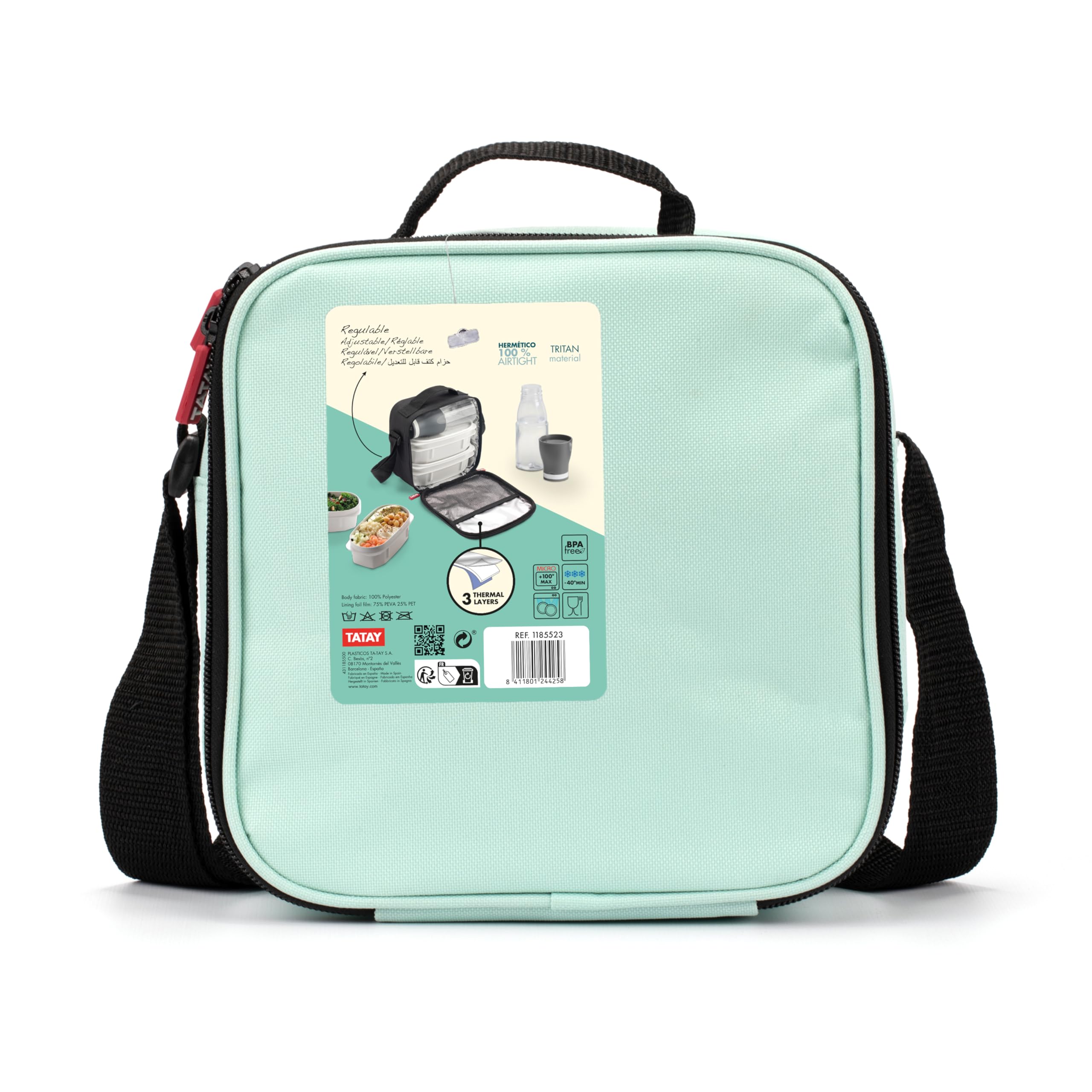 TATAY Kühltasche Urban Food Halbsteifes Gehäuse Praktische Innentasche